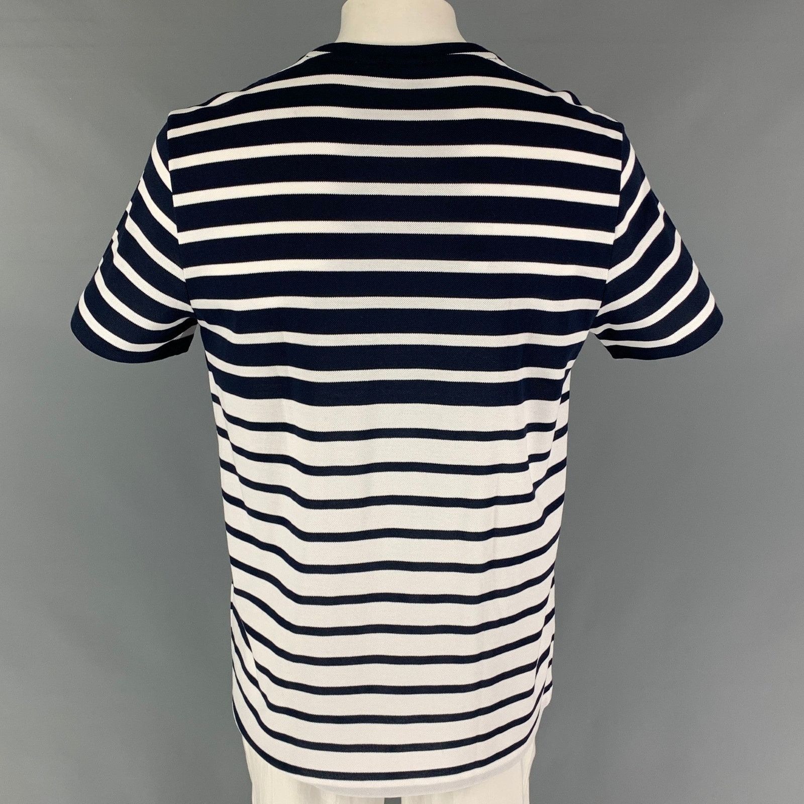 Hugo Boss Size XXL Navy White Cotton Crew-Neck T-shirt Size US XXL / EU 58 / 5 - 3 Thumbnail