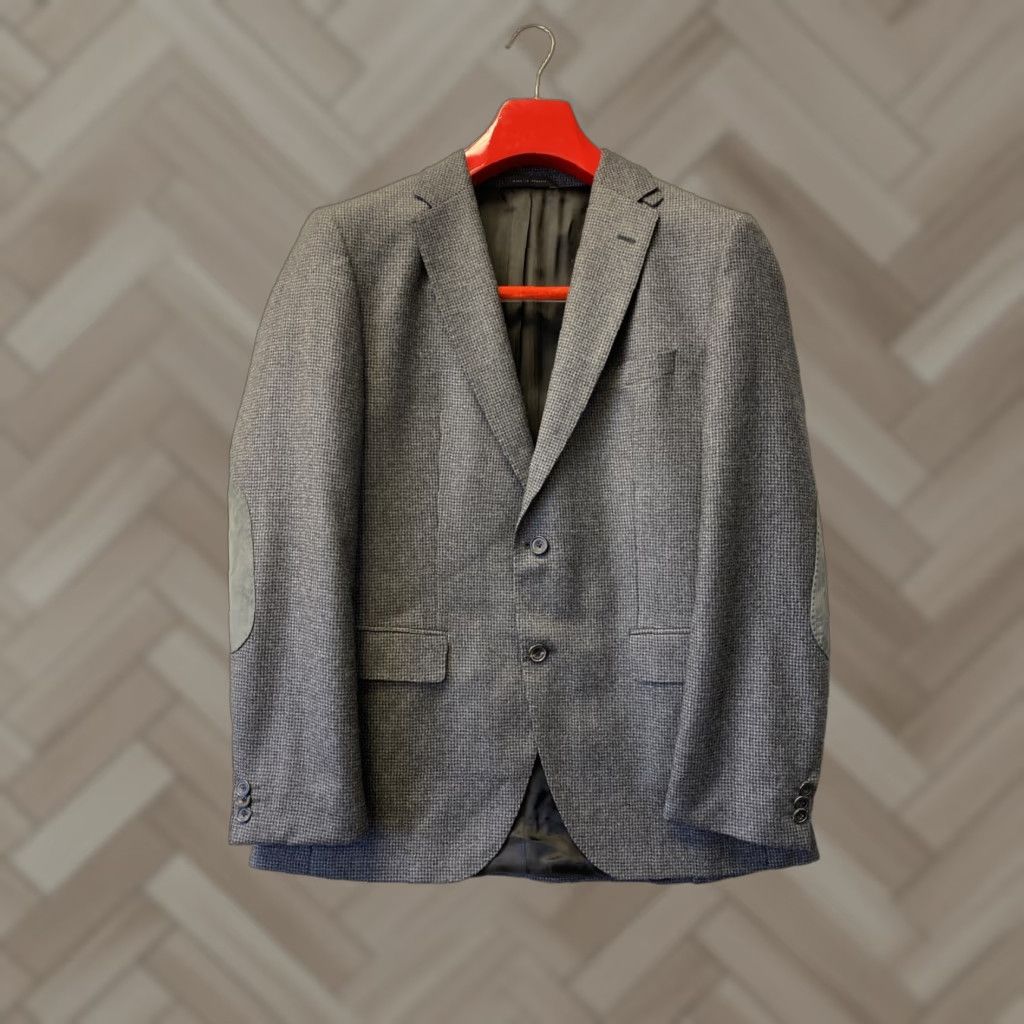 Hugo Boss VINTAGE HUGO BOSS Blazer Single-Breasted Men’s 40 R Gray Wool 2-Button Front 3-Button Sleeve Notch Lapel Size 40 Mens Size 40R - 1 Thumbnail