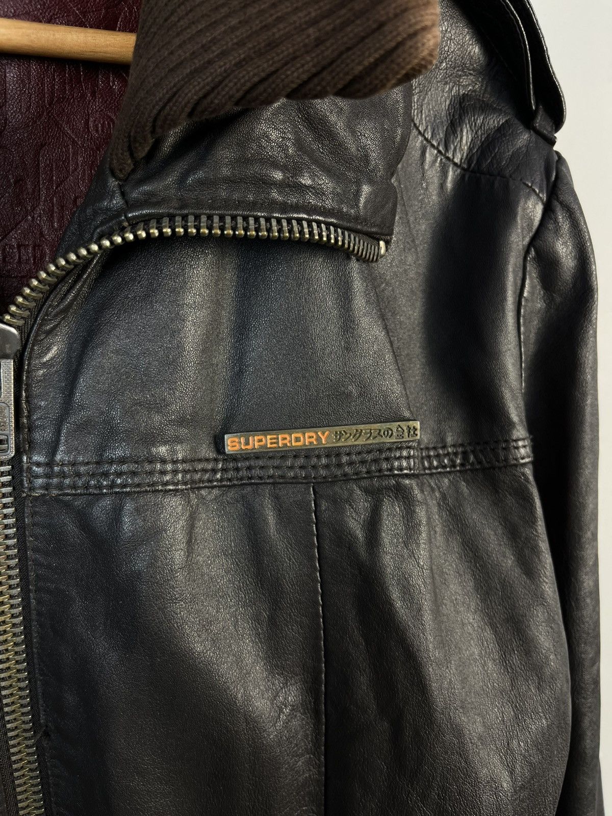 Superdry Luxury Y2K Learher Full Zip Jacket
