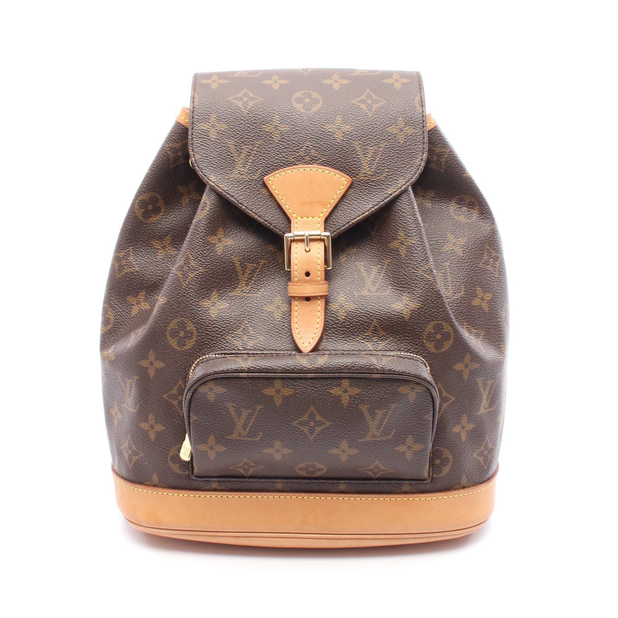 Louis Vuitton Louis Vuitton Montsouris Mm Monogram Backpack Rucksack Leather Brown Size ONE SIZE - 1 Thumbnail