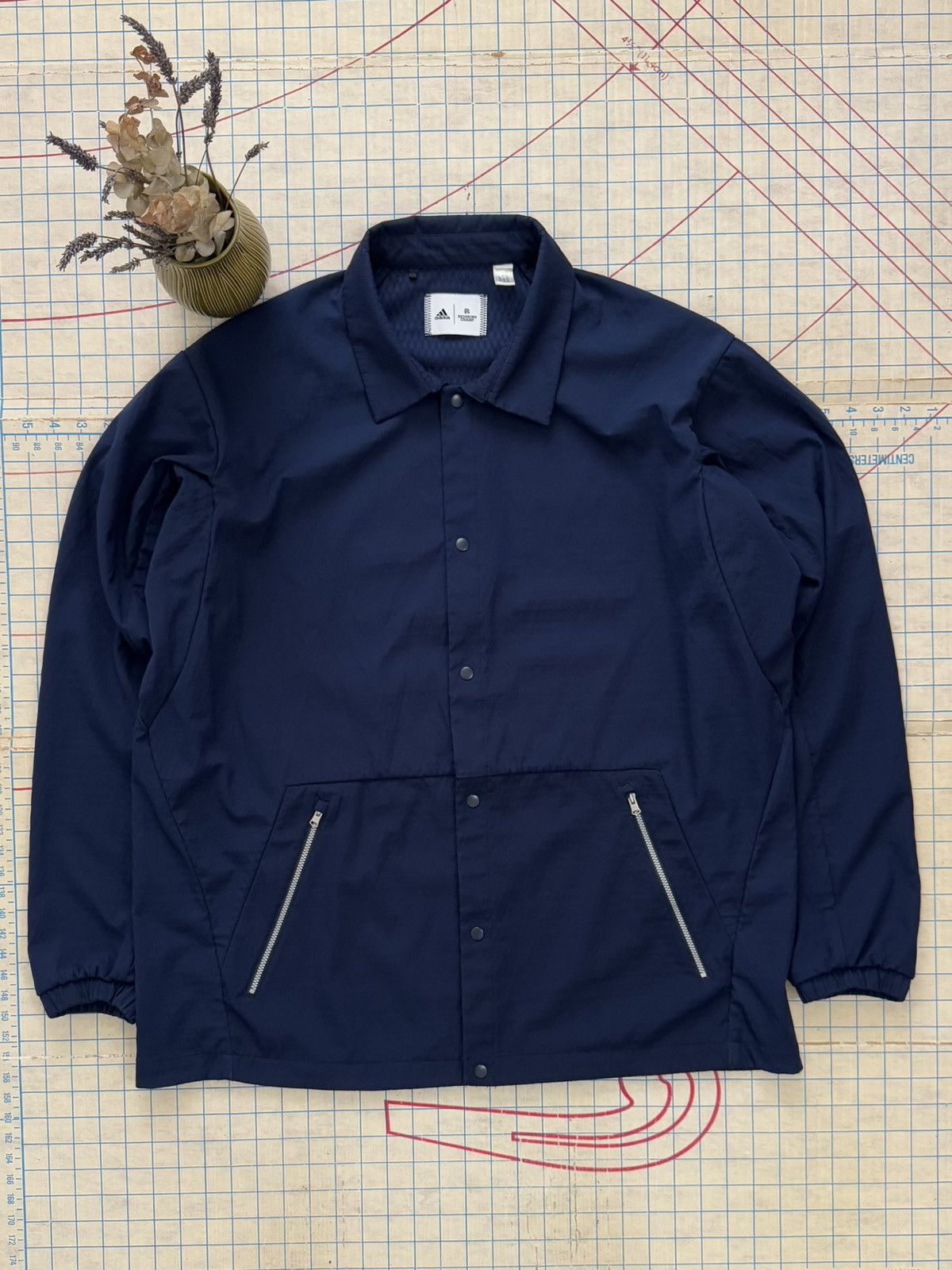 Adidas × Reigning Champ Adidas x Reigning Champ Coaches Jacket Navy Fits Mens XL Size US XL / EU 56 / 4 - 1 Thumbnail