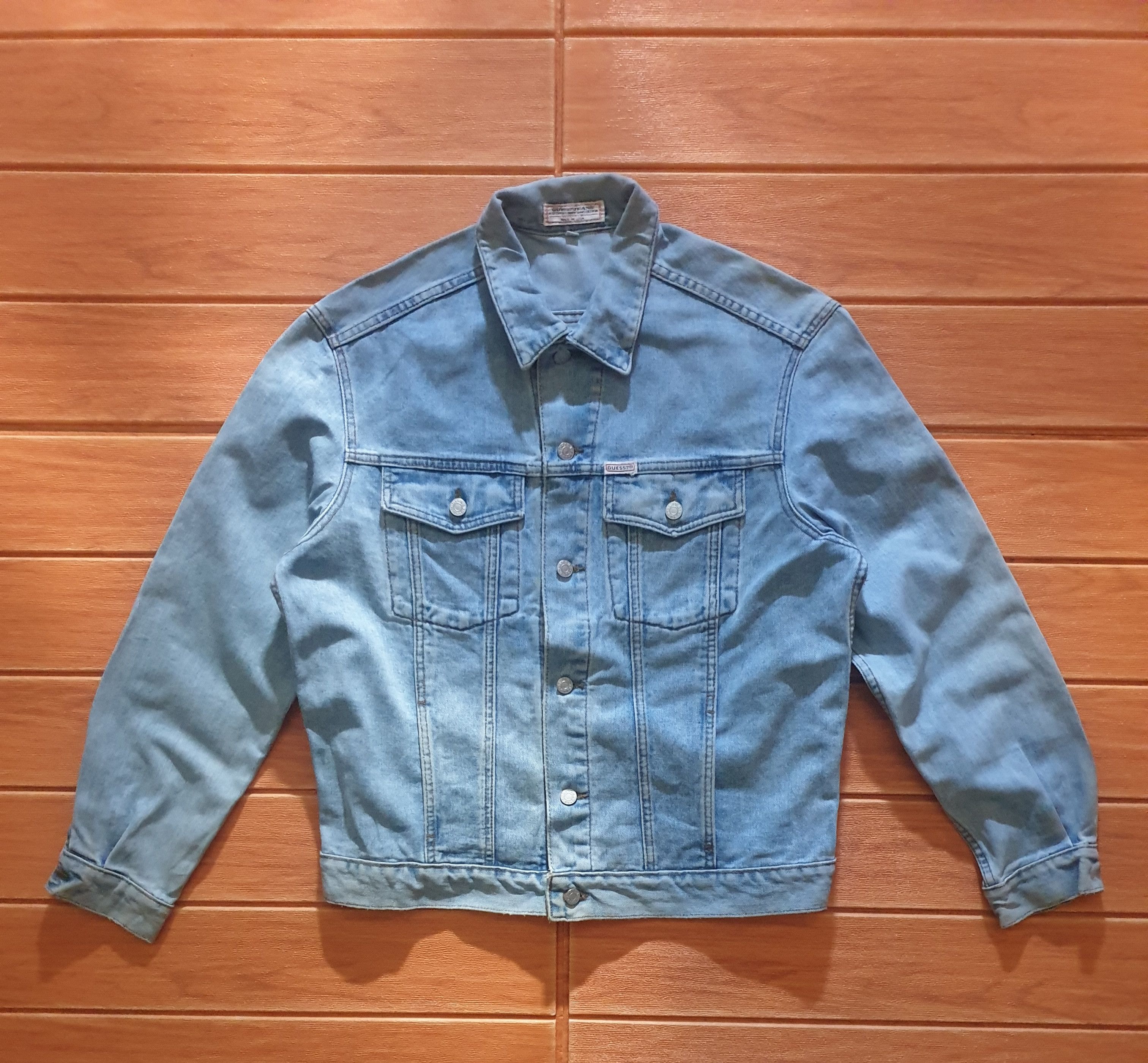 Guess 💥Vintage guess Made in USA acid wash Jacket Size US L / EU 52-54 / 3 - 1 Thumbnail