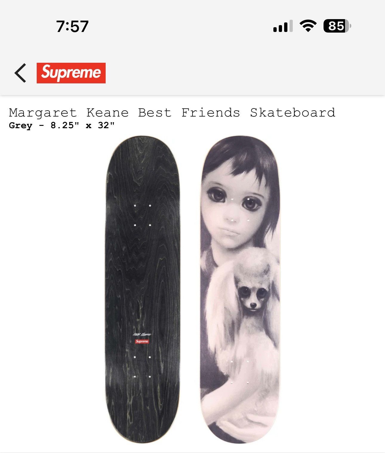 Supreme Supreme Margaret Keane Best Friends Skateboard Deck | Grailed