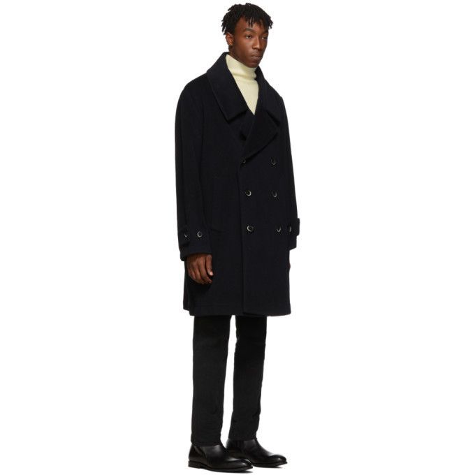Barena Barena Oversized Arctic Peacoat - Navy Wool Size US XL / EU 56 / 4 - 4 Thumbnail