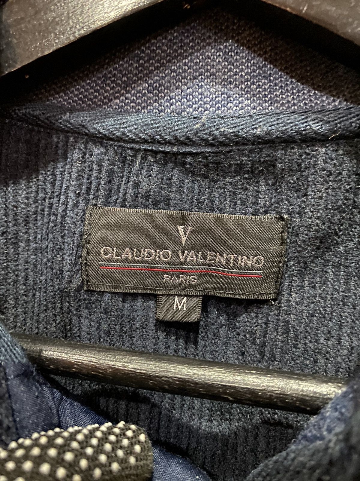 Vintage Claudio Valentino Paris Knit Collared Sweater Size US M / EU 48-50 / 2 - 5 Thumbnail