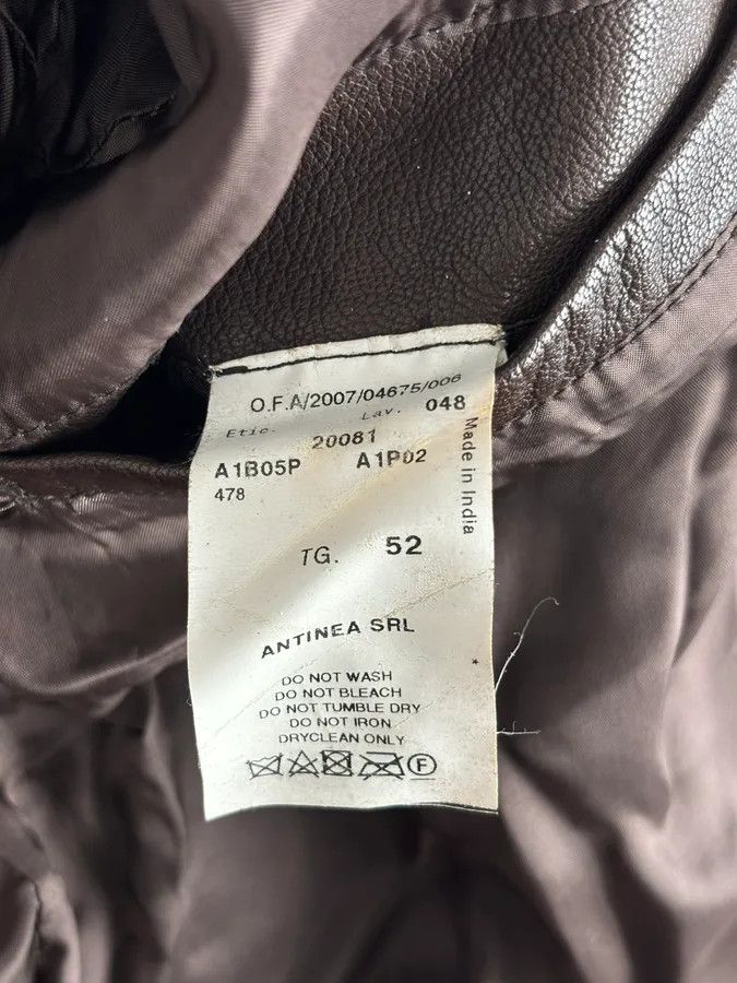 Emporio Armani SS2008 Emporio Armani Brown Lined Leather Biker Jacket Size US L / EU 52-54 / 3 - 11 Thumbnail