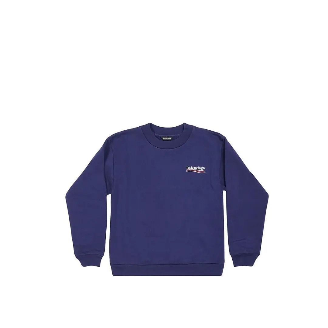 Balenciaga o1mt1gz0325 KIDS - Political Campaign Sweatshirt in Blue Size XXS / US 00 / IT 34 - 1 Thumbnail