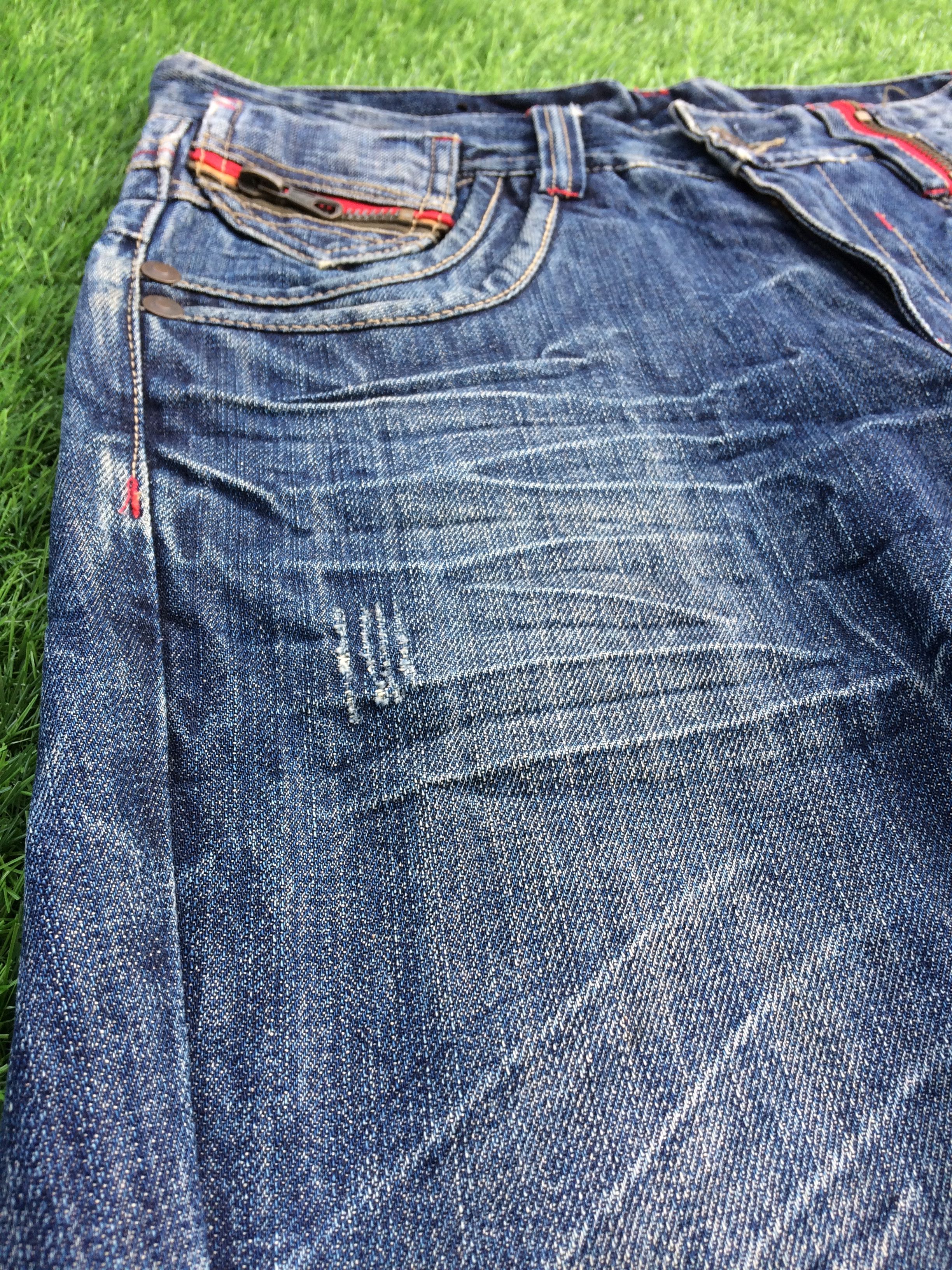 Japanese Brand Harajuku Double Pocket Bootcut Jeans #D-843 Size US 32 / EU 48 - 6 Thumbnail