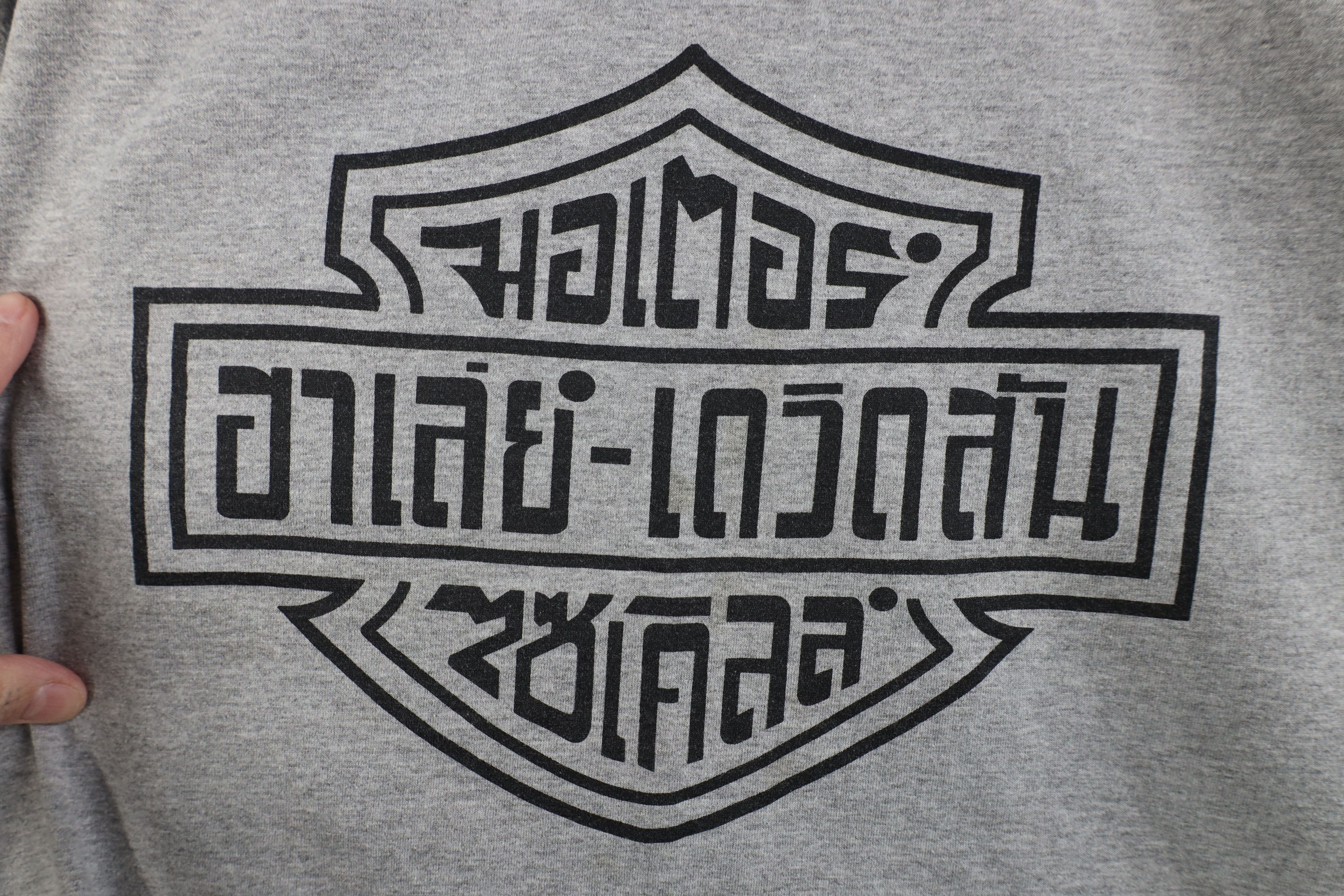 Harley Davidson Vintage 90s Harley Davidson Spell Thai Thailand T-Shirt Gray Size US M / EU 48-50 / 2 - 4 Thumbnail
