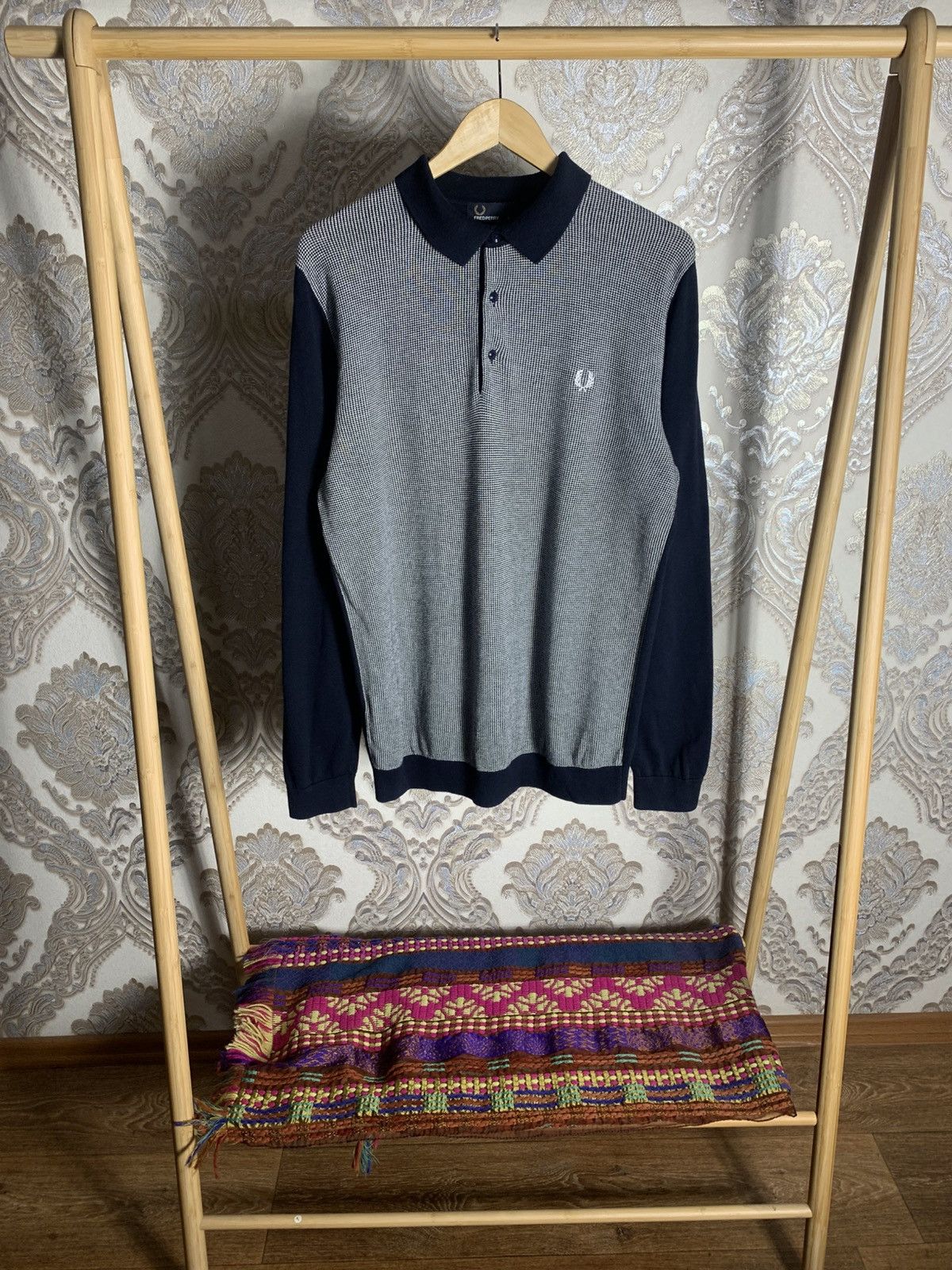 Fred Perry VINTAGE FRED PERRY LONG SLEEVE POLO CLASSIC CASUAL DESIGNER Size US L / EU 52-54 / 3 - 1 Thumbnail