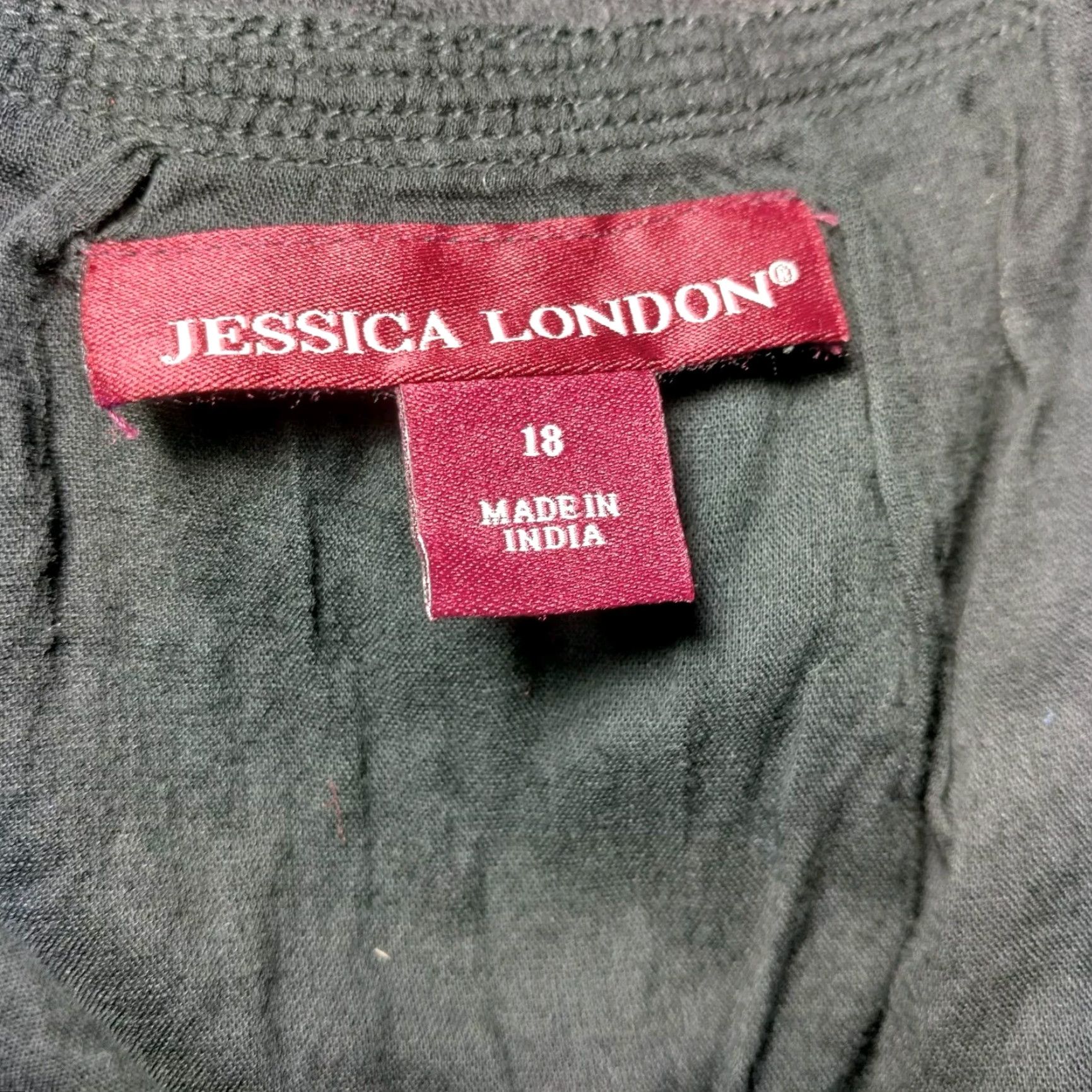 Vintage Jessica London Dress Women's Size 18 Sleeveless Gauze Black Ruffled Knee Length Casual Size XXL / US 16-18 / IT 52-54 - 3 Thumbnail