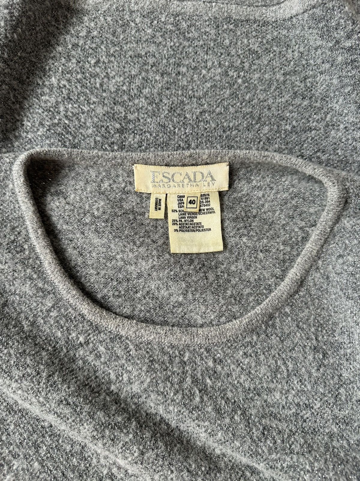 Escada Vintage Escada Wool Nylon Grey Tank Top Vest Size S / US 4 / IT 40 - 5 Thumbnail