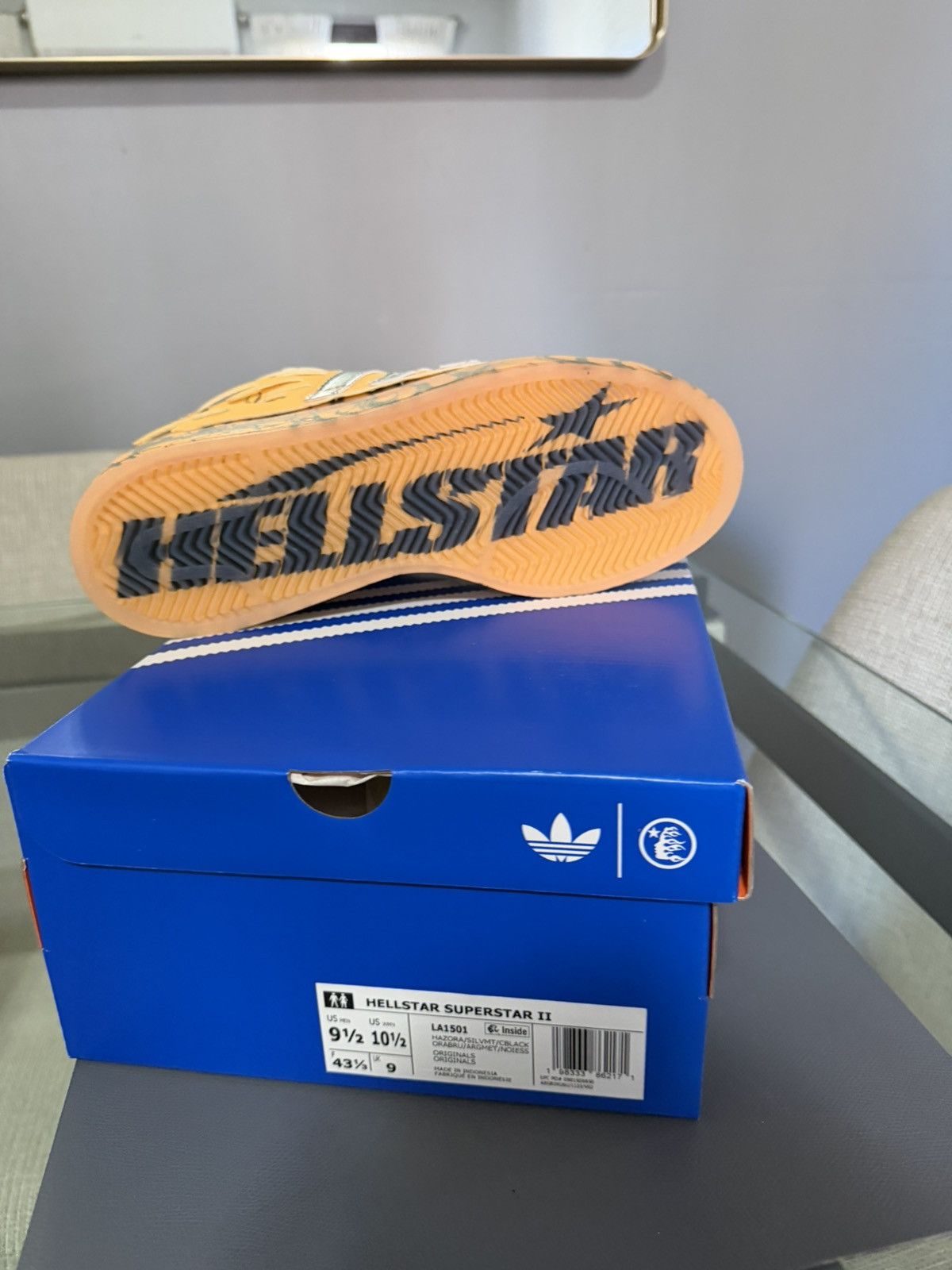 HELLSTAR Adidas Superstar Hellstar Hazy Orange Creamsicle Size US 10 / EU 43 - 7 Thumbnail
