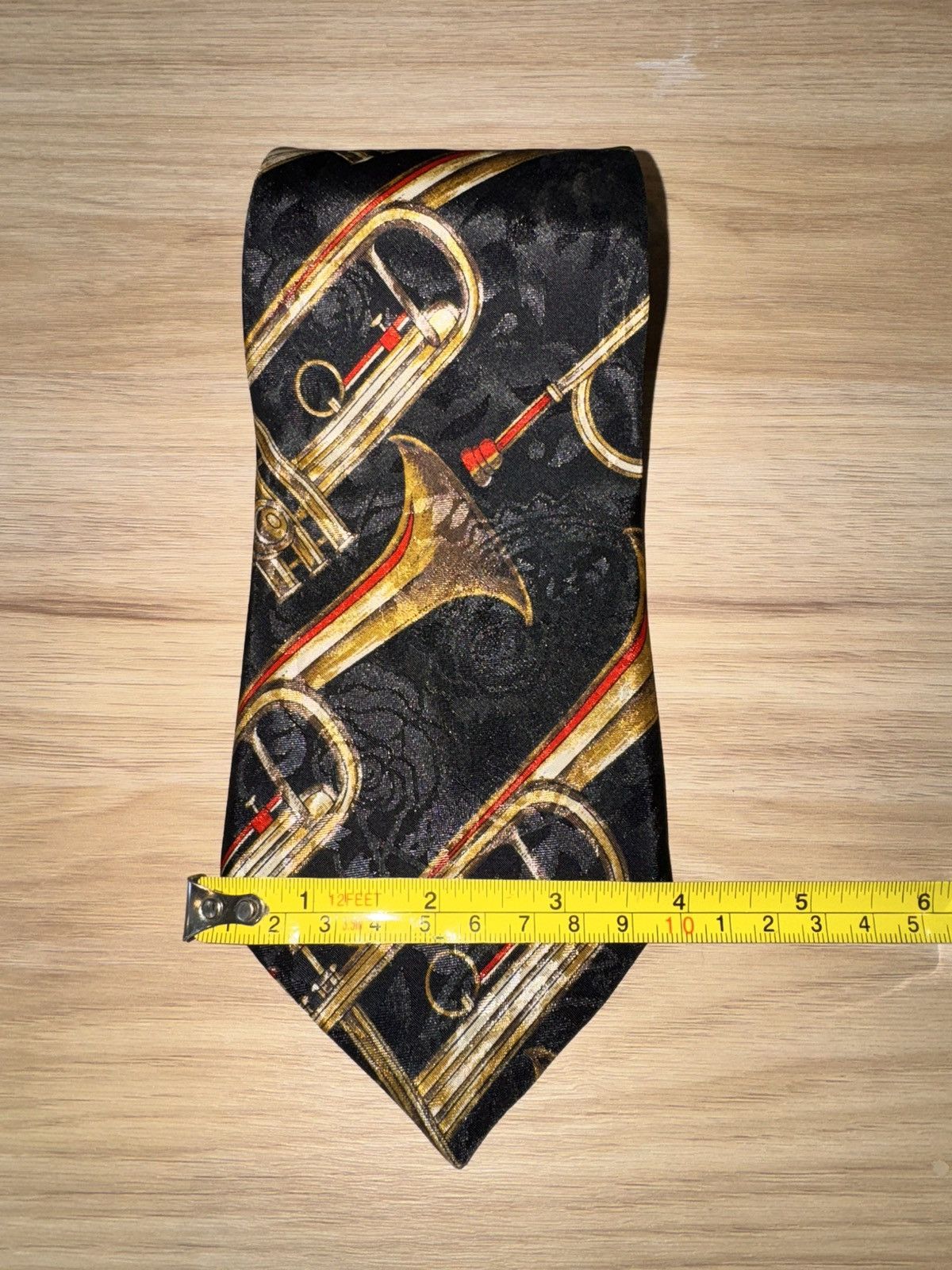Other Vintage Silk Trumpet Tie | 90s Ambassador | Jazz / Music Size ONE SIZE - 5 Thumbnail