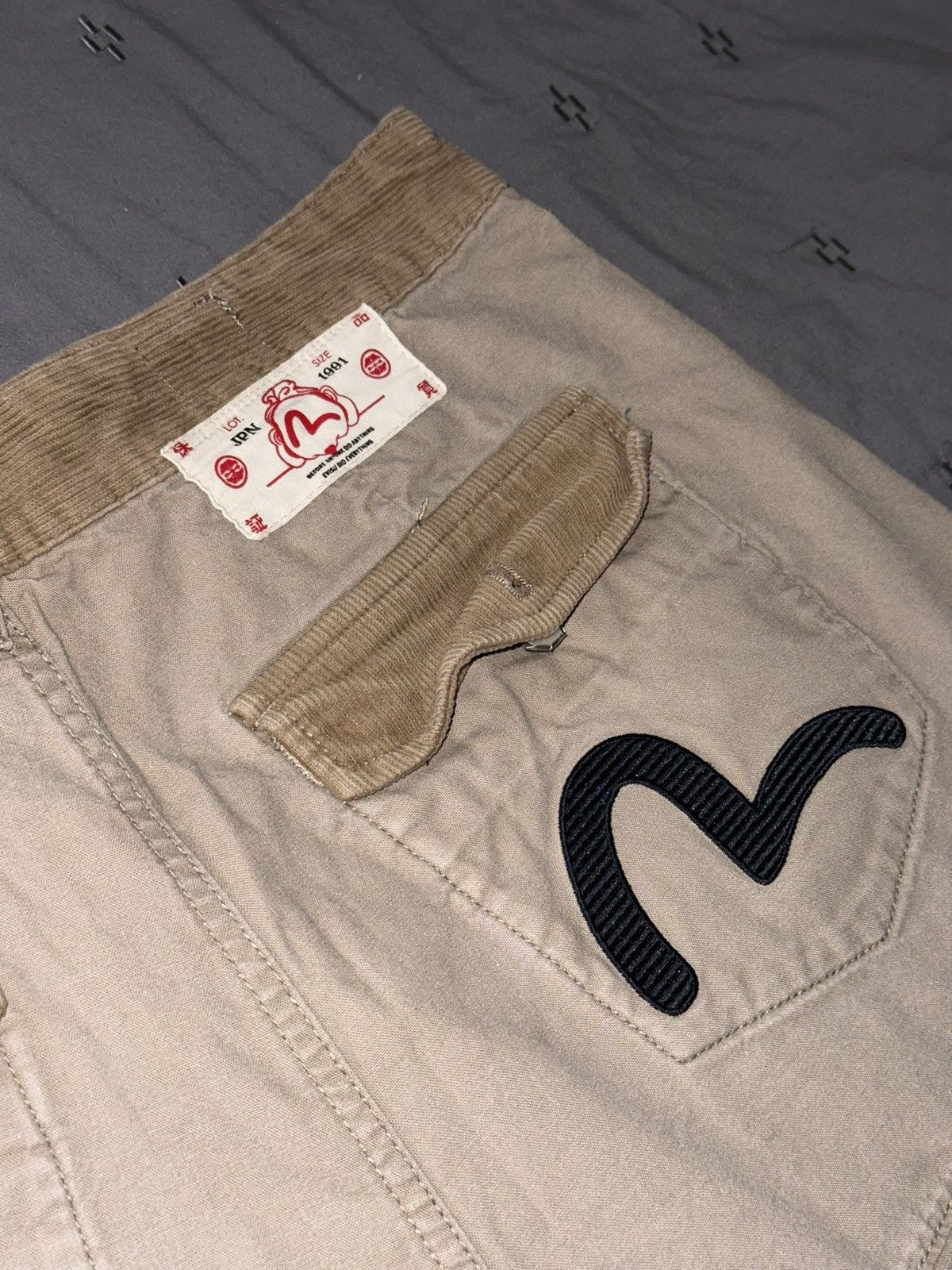 Evisu Evisu Cargo Half Corduroy Pants Size US 34 / EU 50 - 8 Thumbnail