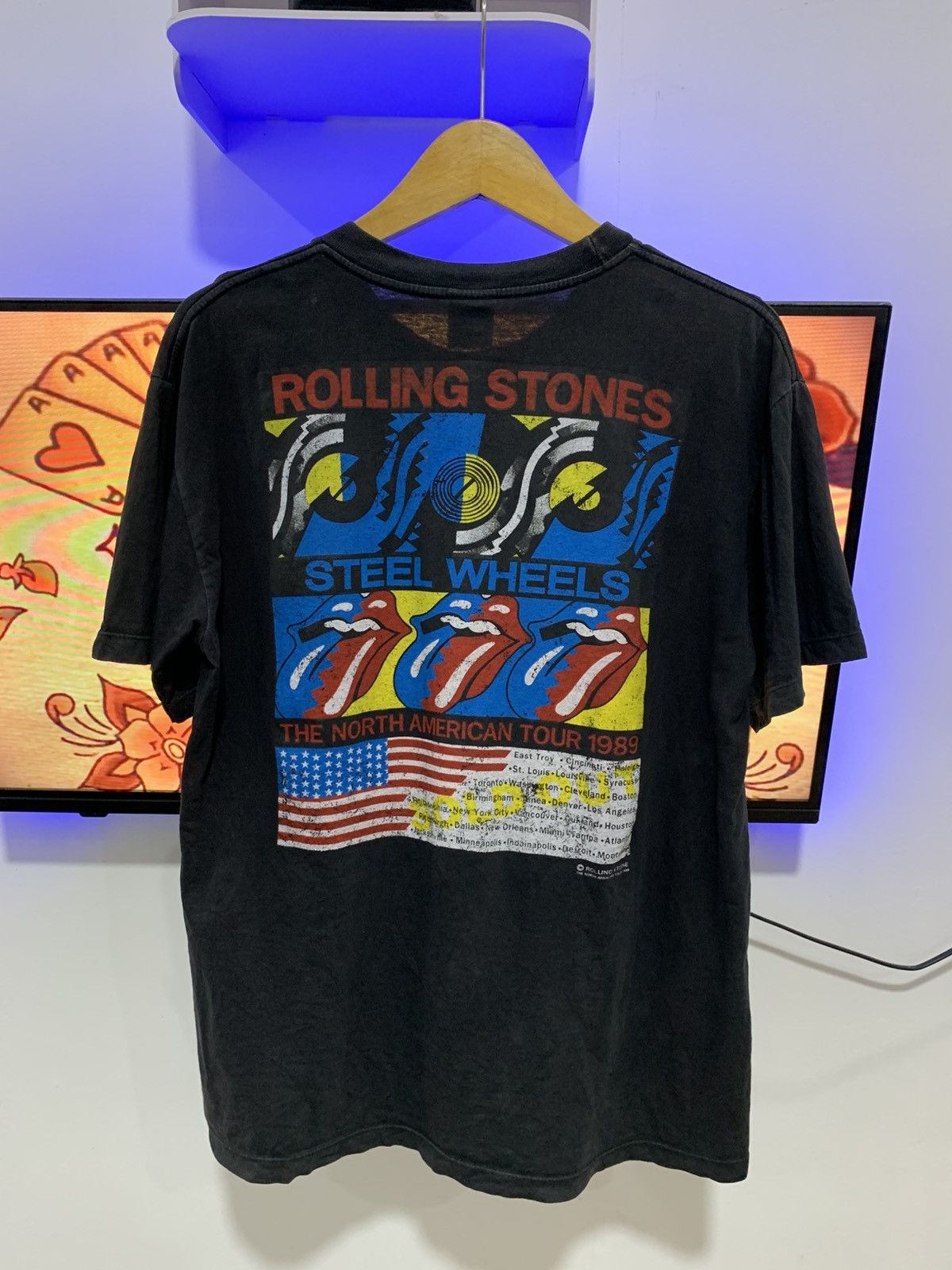 Band Tees Vintage The Rolling Stone"The North American Tour 1989" Size US L / EU 52-54 / 3 - 7 Thumbnail