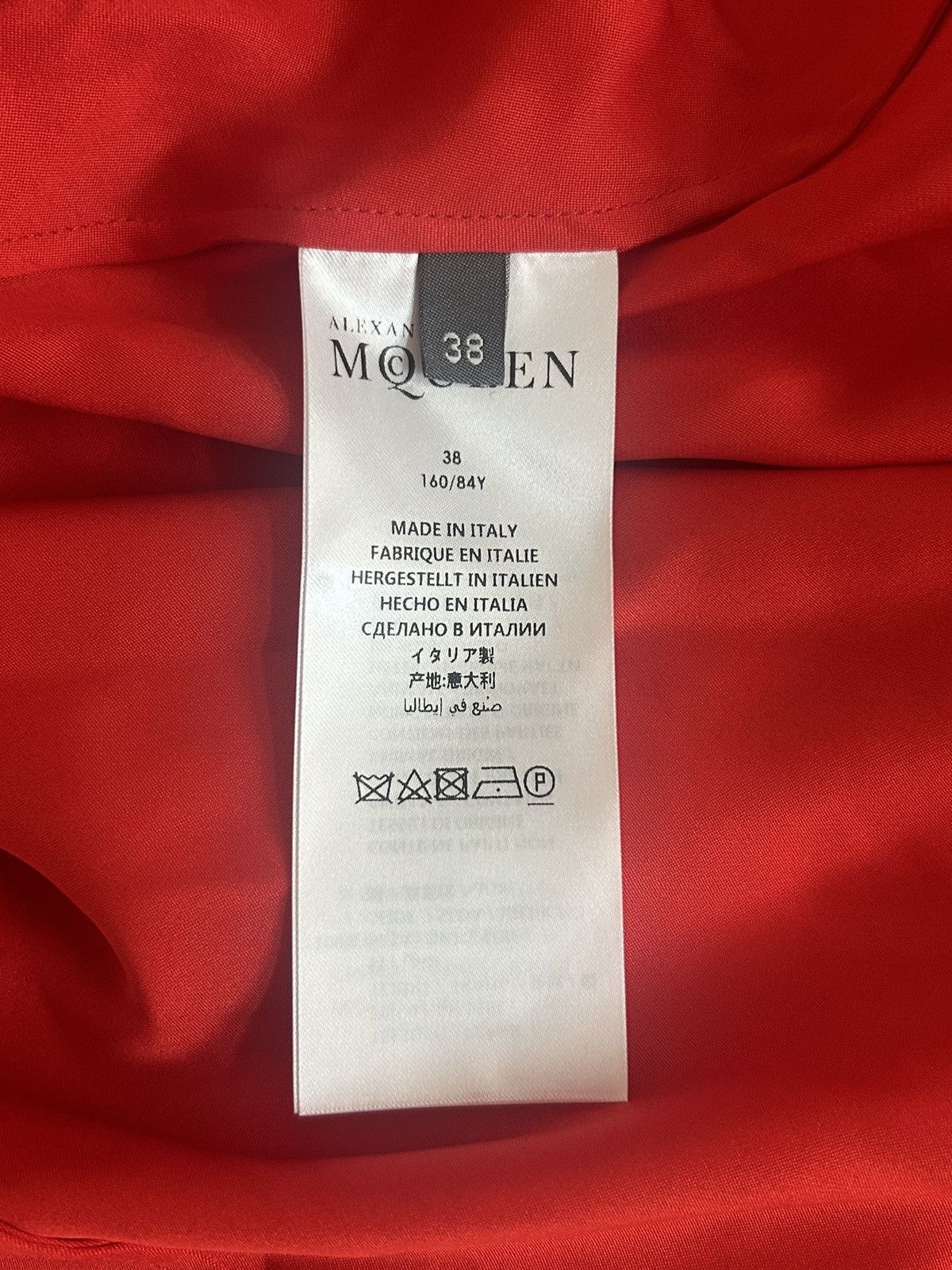 Alexander McQueen SS18 Satin Scalloped Drape Top Size M / US 6-8 / IT 42-44 - 8 Thumbnail