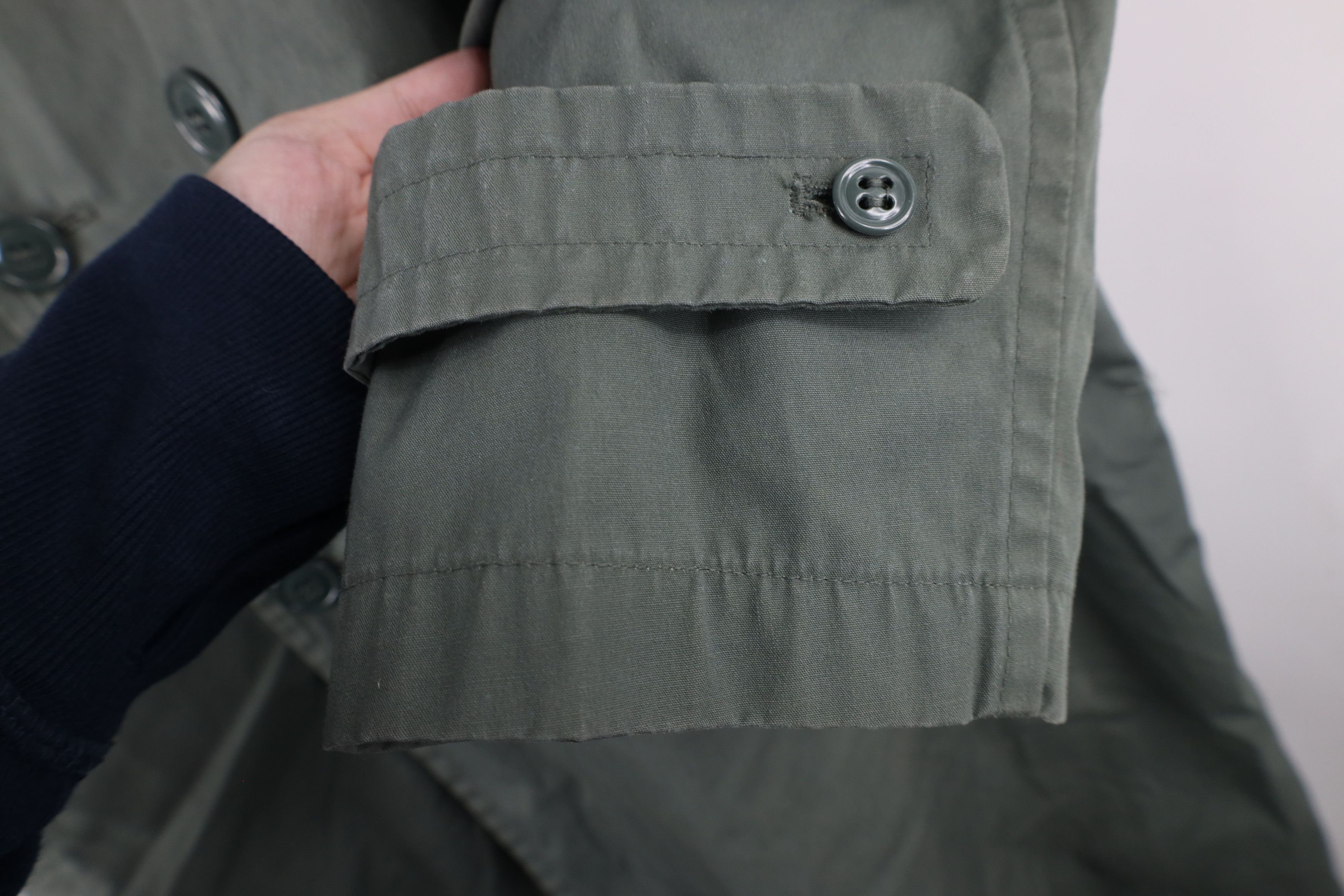 Vintage Vintage 70s Vietnam War 274 Green Raincoat Trench Coat USA Size US L / EU 52-54 / 3 - 9 Thumbnail