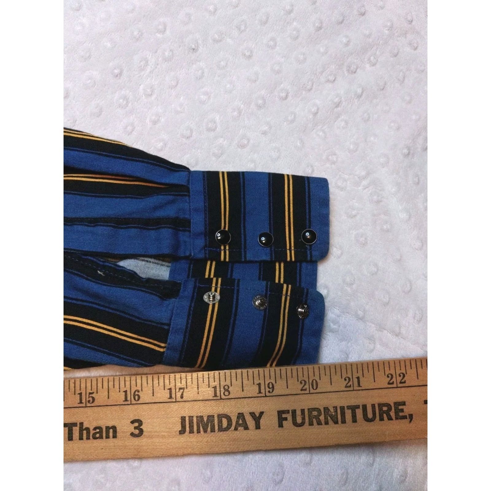 Wrangler VINTAGE Wrangler Shirt Mens 2XL Blue Striped Pearl Snap Button-Up Cowboy Shirt Size US XXL / EU 58 / 5 - 8 Thumbnail