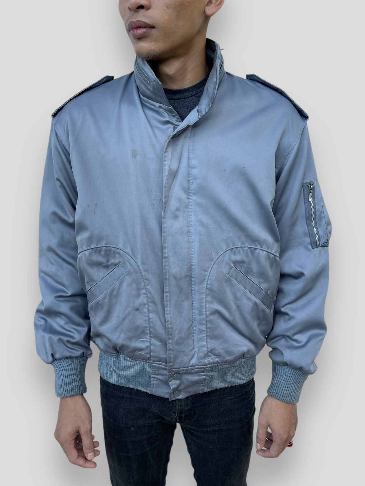 Vintage 🔥Vintage Us Military Satin Flight Pilot Bomber Jacket Size US S / EU 44-46 / 1 - 2 Thumbnail