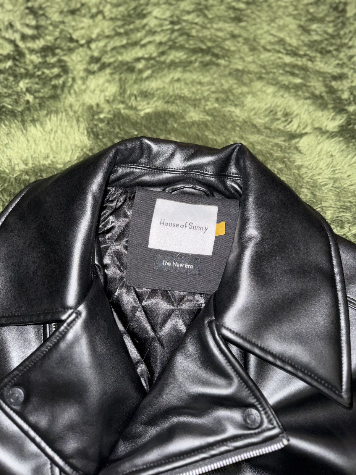 House of Sunny [XS] House of Sunny Cropped Fringe Faux Leather Jacket Black Size XS / US 0-2 / IT 36-38 - 4 Thumbnail