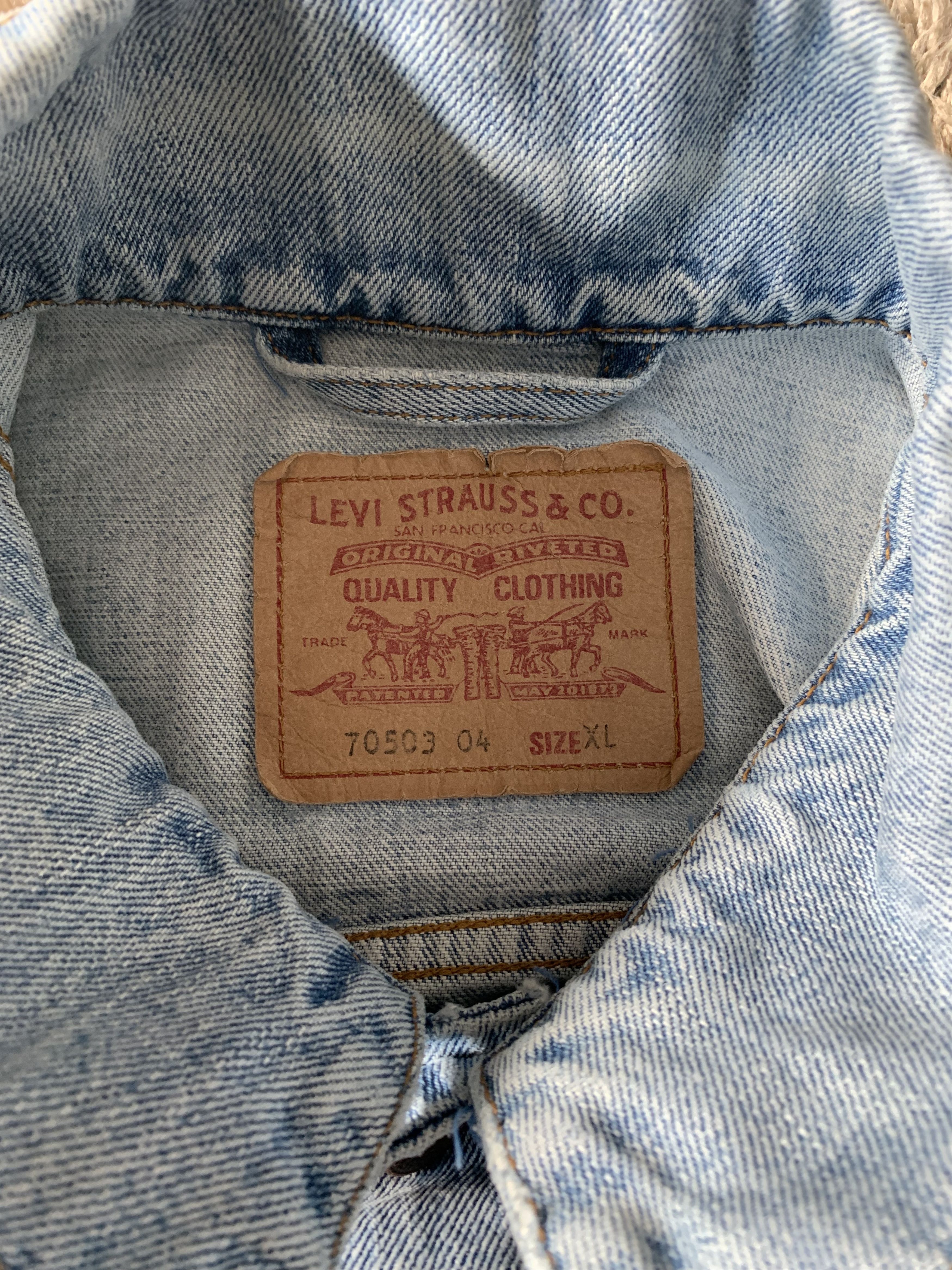 Levi's Levi‘s Denim Blue Vintage Jeans Jacket Size US XL / EU 56 / 4 - 4 Thumbnail