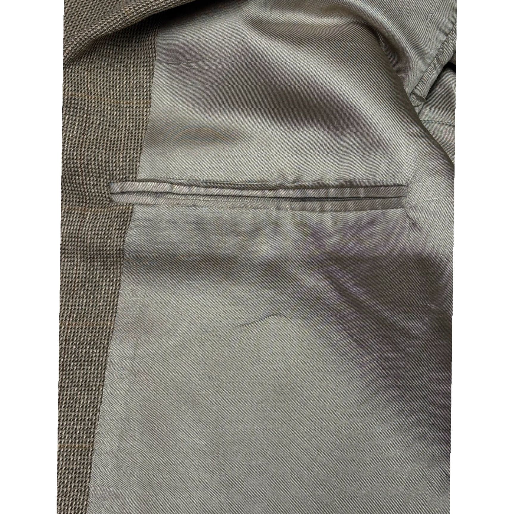Brooks Brothers VINTAGE Brooks Brothers Mens Blazer Jacket Tan Plaid Coat 44 LG Union Made USA Size 44R - 7 Thumbnail