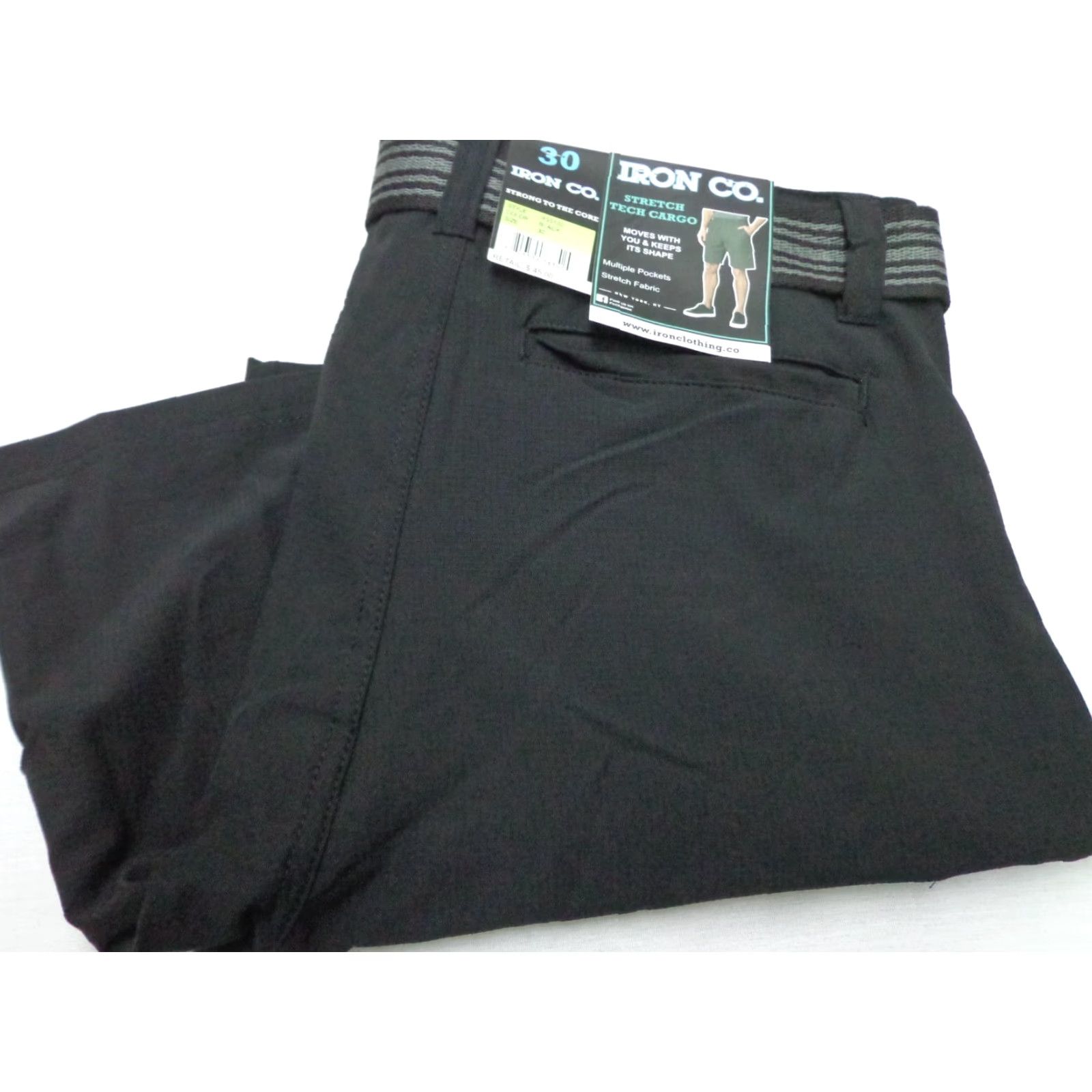 Vintage IRON CO. Warder Cargo Shorts Belted Black Size 30 NEW Men Cargo Shorts Belted Black 30 NEW Size US 30 / EU 46 - 2 Thumbnail