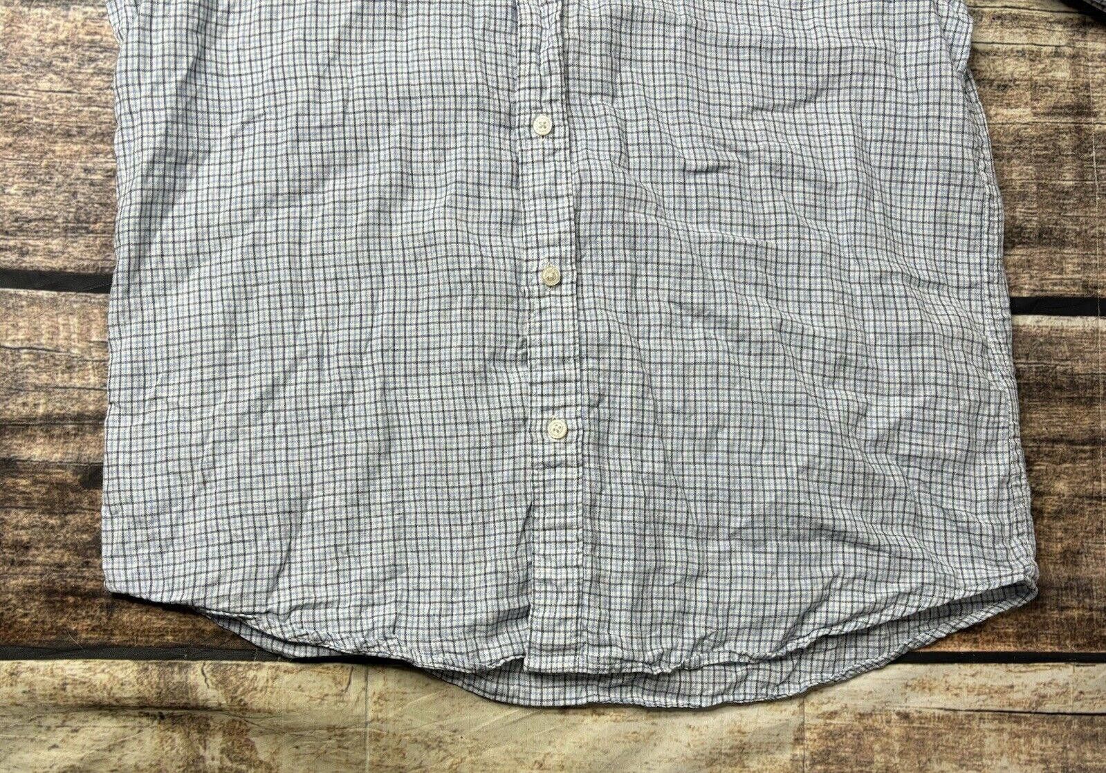 Black Brown 1826 Black Brown 1826 Linen Shirt Men's Large Plaid Blue Size US L / EU 52-54 / 3 - 6 Thumbnail