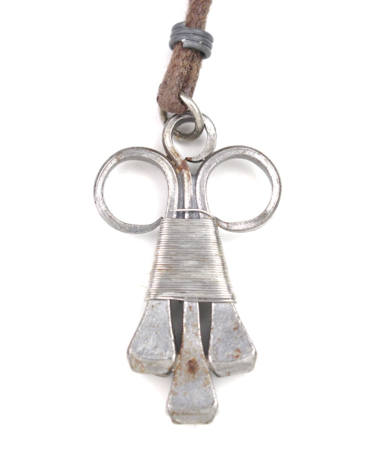 If Six Was Nine 2000S JAPANESE MADE RAW METAL PRONG CHARM CORD NECKLACE Size ONE SIZE - 1 Thumbnail