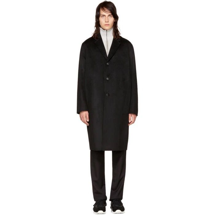 Acne Studios ACNE STUDIOS CHAD COAT CASHMERE OVERCOAT MEDIUM 50 BLACK Size US M / EU 48-50 / 2 - 1 Thumbnail