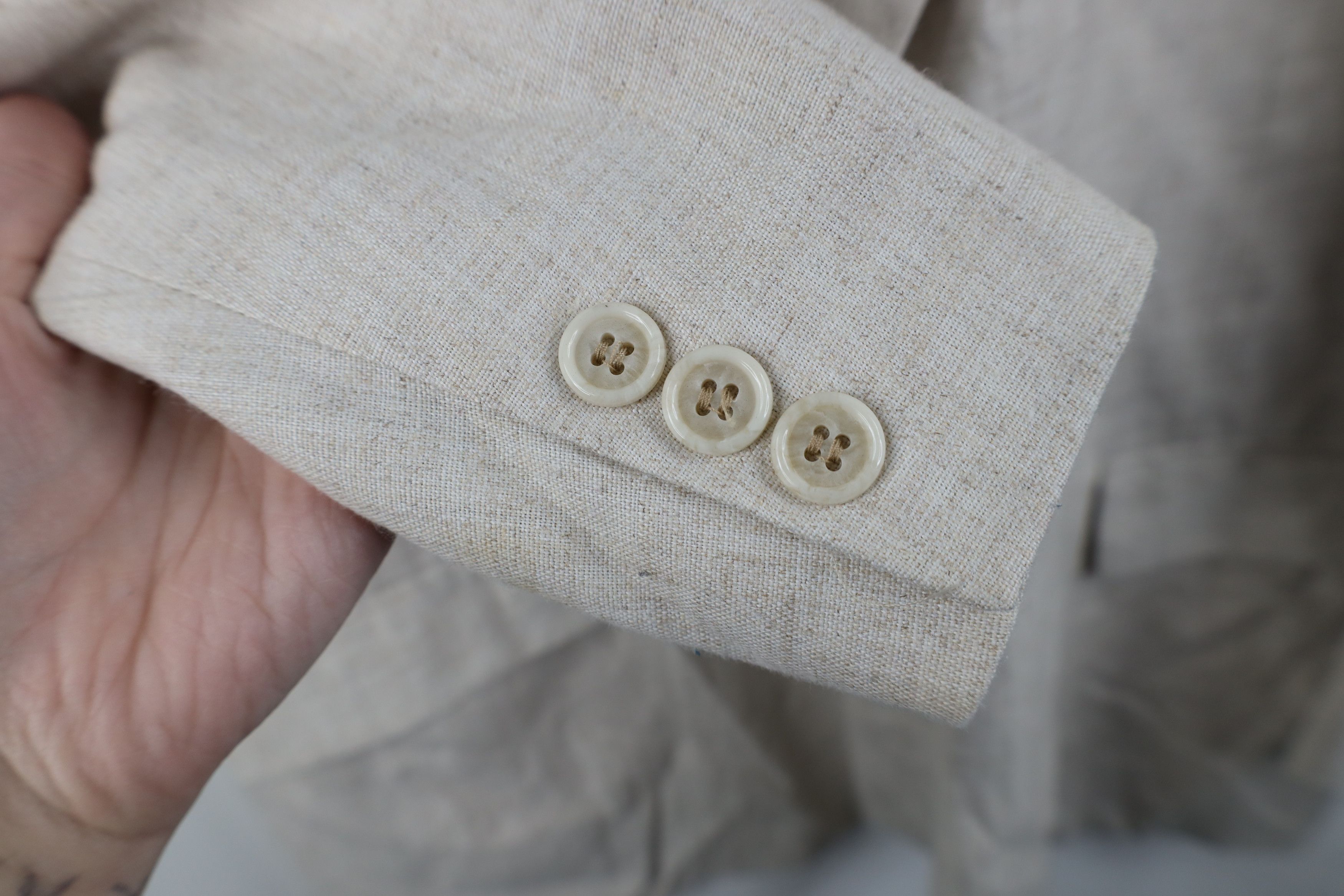 Vintage Vintage 90s Streetwear Linen Blend Coat Blazer Jacket USA Size US XXL / EU 58 / 5 - 6 Thumbnail