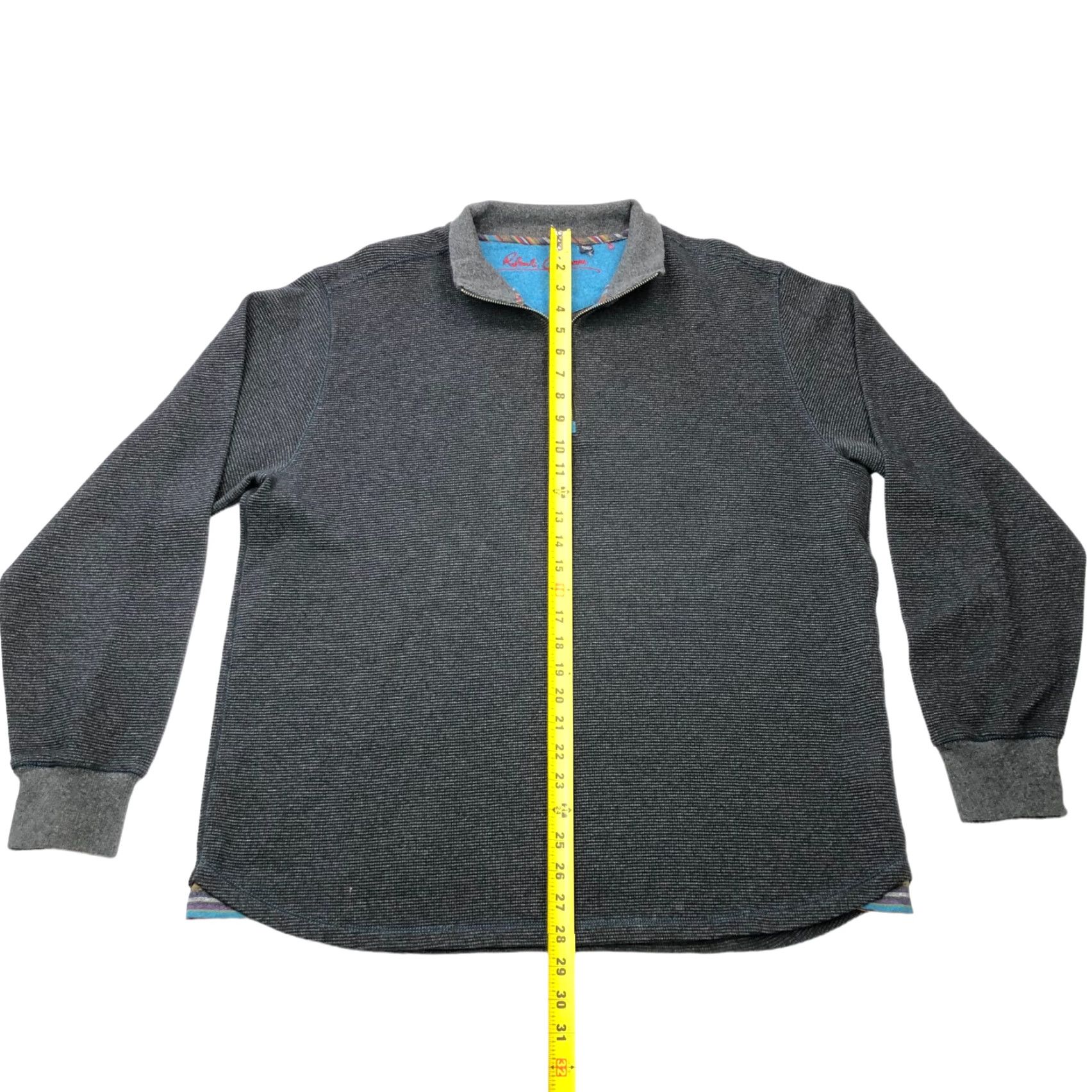 Robert Graham Robert Graham Pullover Men’s 100% Cotton 1/4 Zip Gray XL Size US XL / EU 56 / 4 - 6 Thumbnail