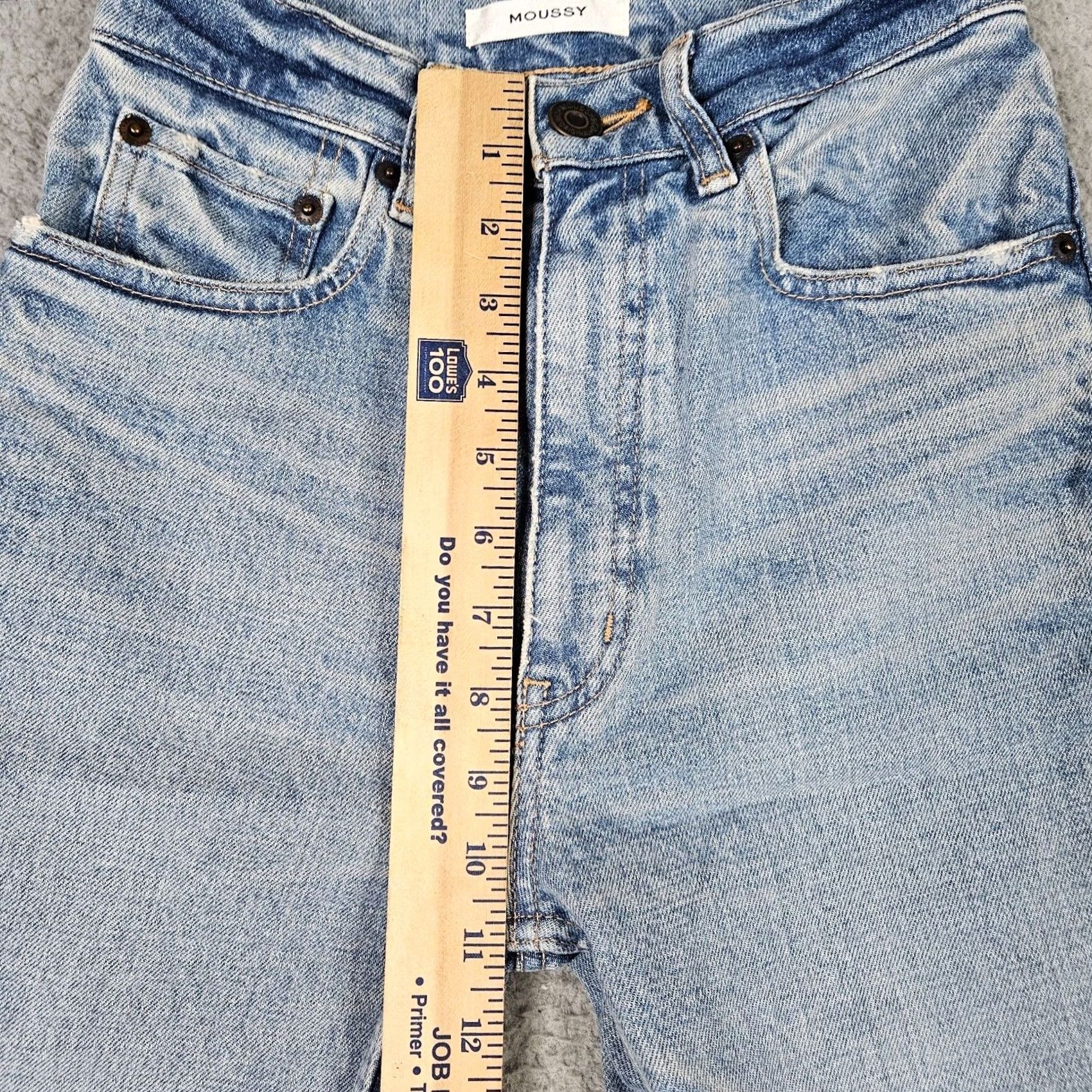MOUSSY MOUSSY Jeans Women's Light Blue High Waist Casual Size 23 Denim Blue Regular Fit 23s Japan Mens? Size 40" / US 18 - 7 Thumbnail