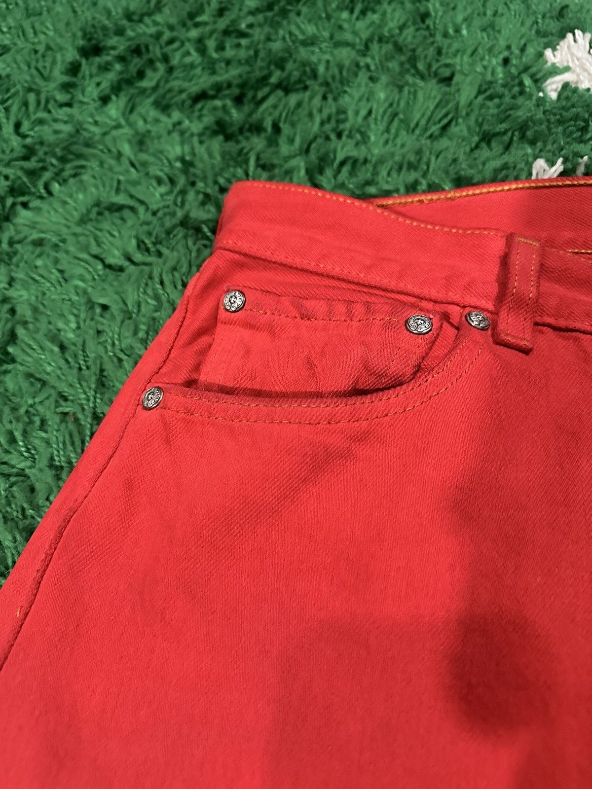Chrome Hearts Chrome Hearts Paris Exclusive Jeans Red Size US 33 - 5 Thumbnail