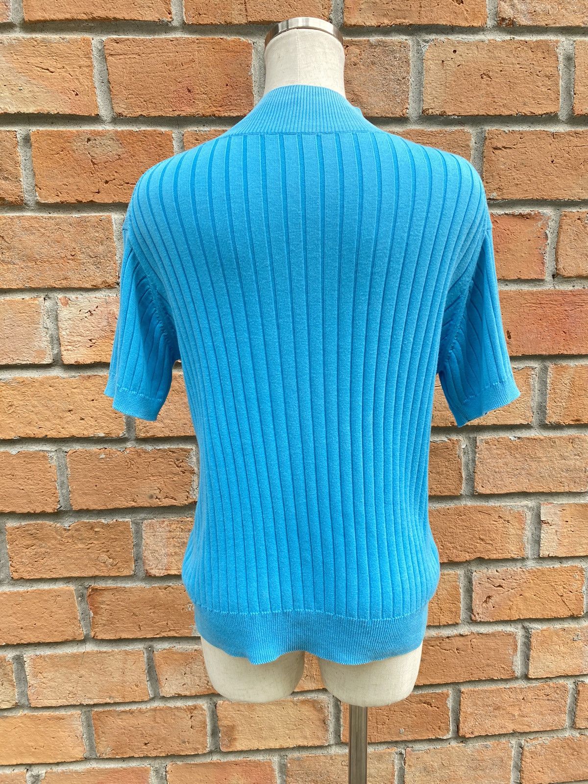 Courreges Courreges Blue Ribbed Knit Top Size M / US 6-8 / IT 42-44 - 12 Thumbnail