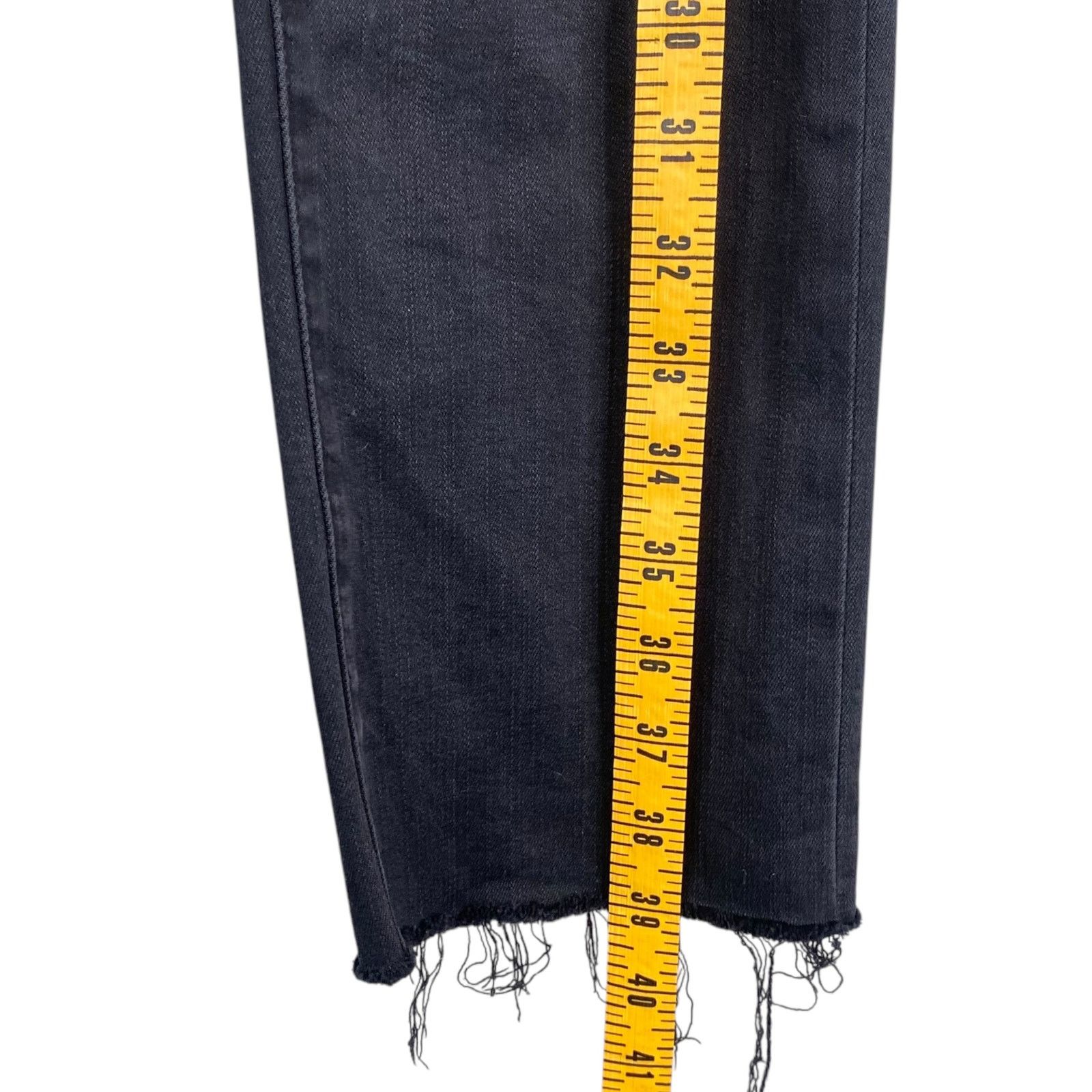 Frame FRAME Denim Le High Straight Molony Black Jeans SZ 25 Size 25" / US 0 / IT 36 - 8 Thumbnail