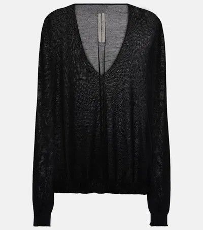 Rick Owens o1y0126 Wool Sweater in Black Size S / US 4 / IT 40 - 1 Thumbnail