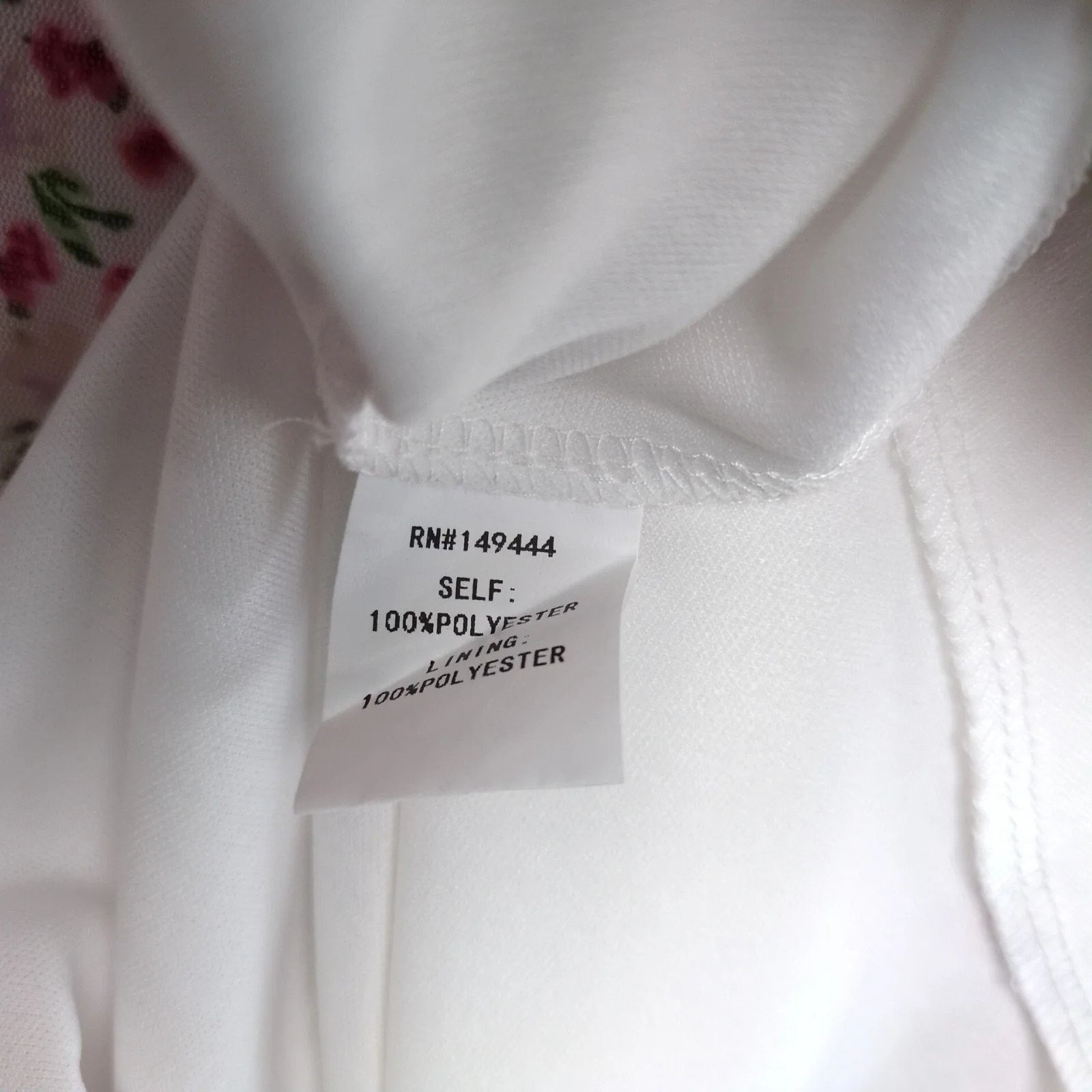 Other Siren Lily White Pink Floral Babydoll Dress Sz L Knee-Length Size L / US 10 / IT 46 - 6 Thumbnail