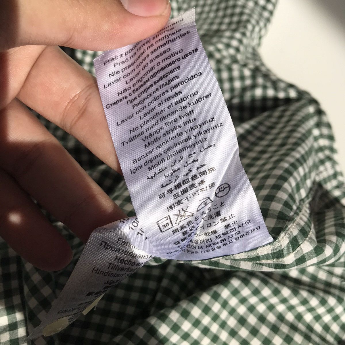 Ben Sherman × Vintage Ben Sherman Green Gingham Shirt Button Down Trimfit Short Size US S / EU 44-46 / 1 - 9 Thumbnail