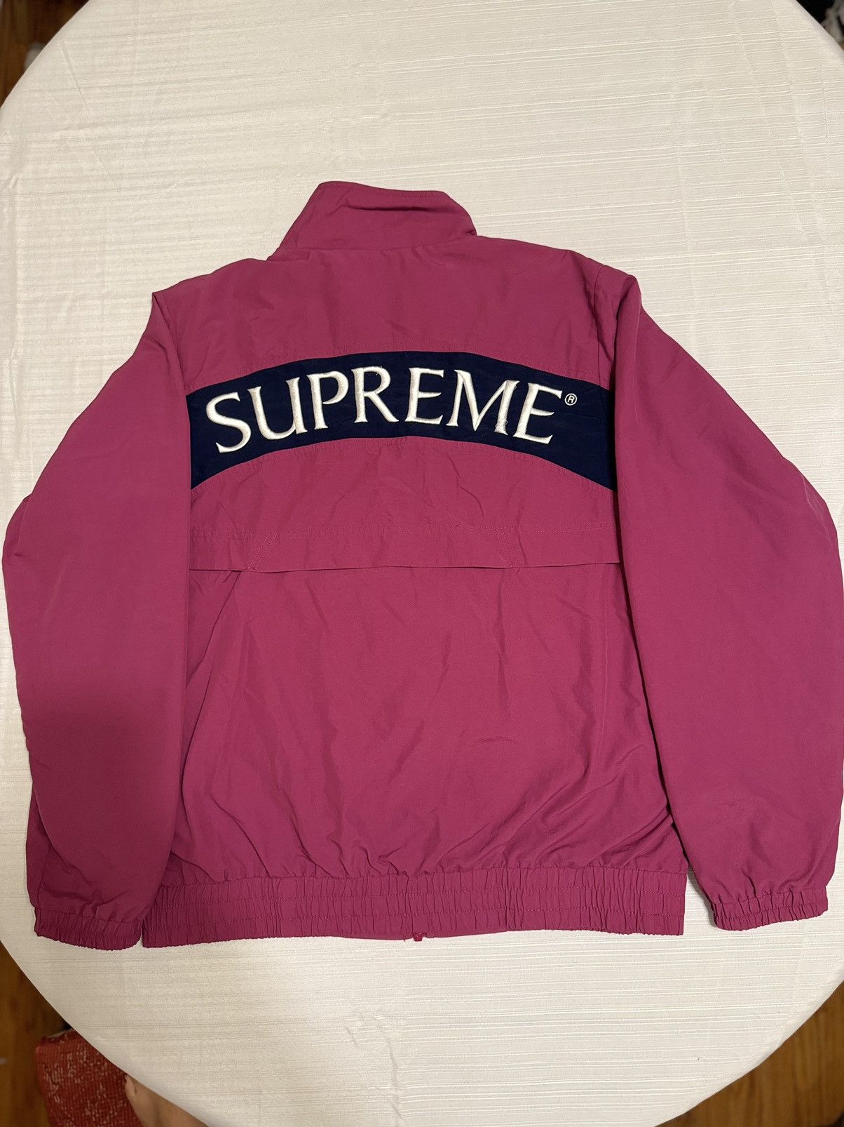 Supreme Supreme Arc Logo Track Jacket (Magenta, FW17) Size US L / EU 52-54 / 3 - 2 Thumbnail