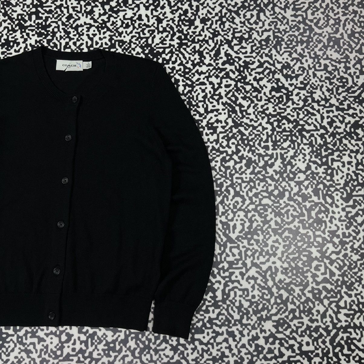 Coach COACH Black Basic Casual Cardigan Sweater Luxury Y2K Style Size XS / US 0-2 / IT 36-38 - 4 Thumbnail