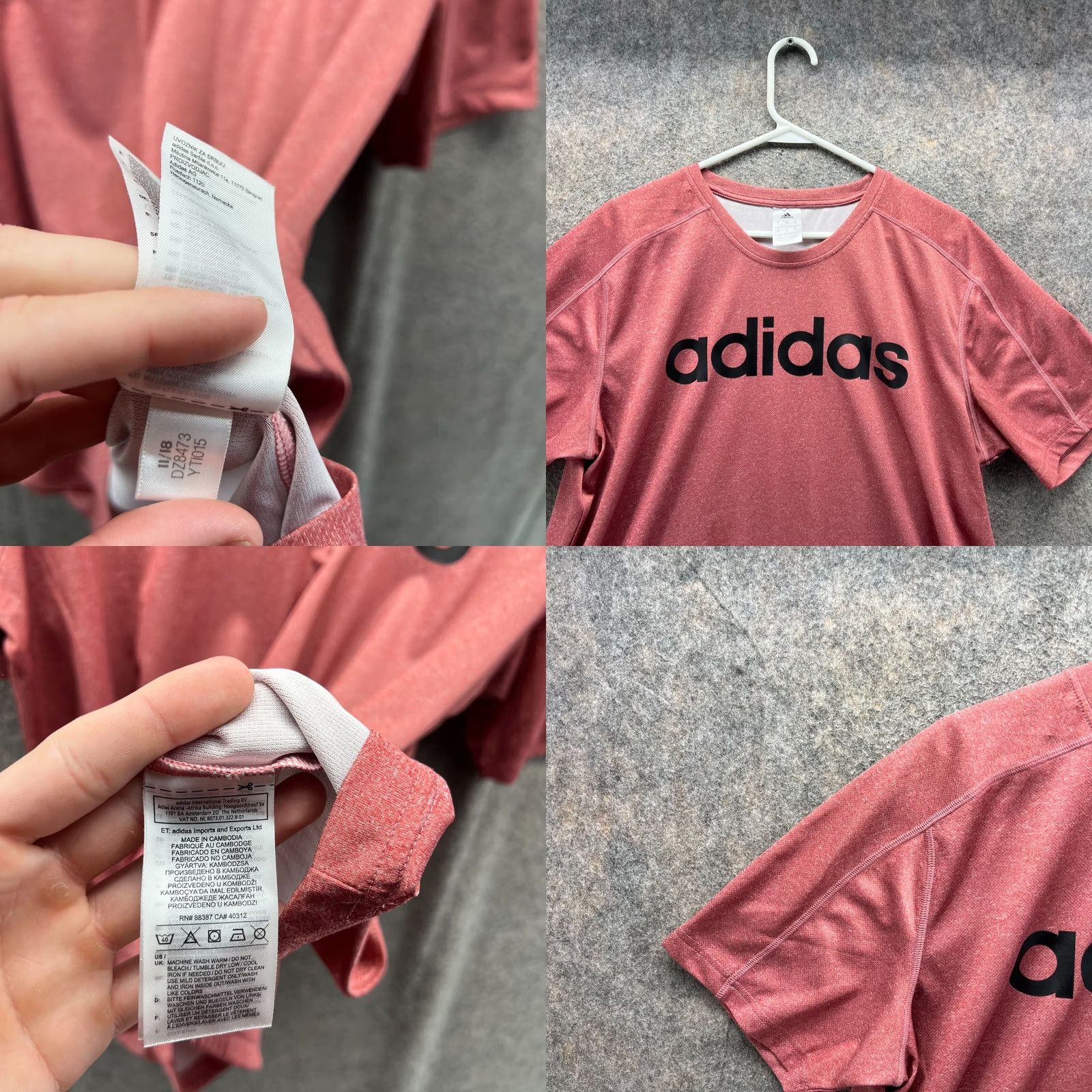 Adidas Adidas Shirt Men XL Pink Soccer Jersey Polyester Knit Crew Neck Short Sleeve Size US XL / EU 56 / 4 - 8 Thumbnail