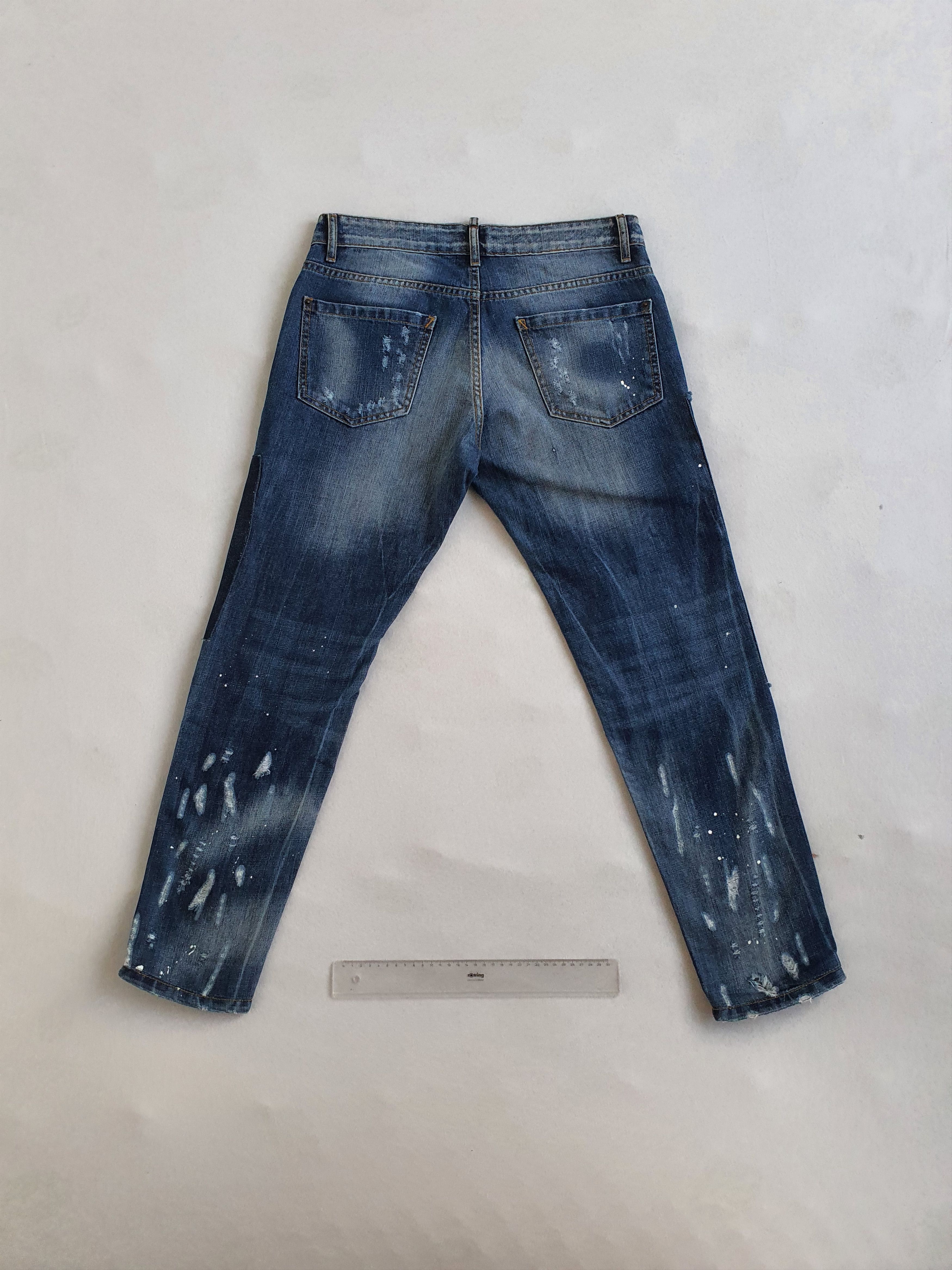 Dsquared2 Heavily Distressed Patchwork Paint Splatter Denim Jeans Size US 30 / EU 46 - 2 Thumbnail