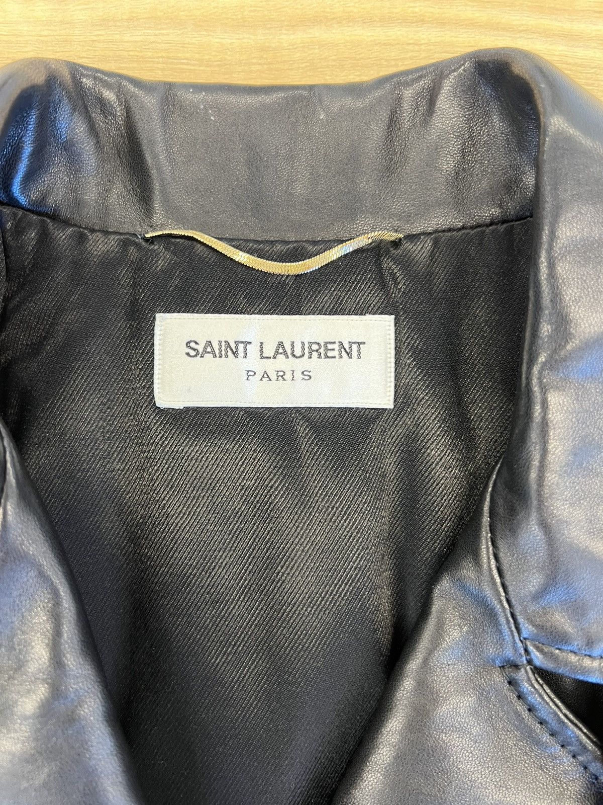 Saint Laurent Paris 🔥$7.6K VALUE🔥 Black Leather Biker Jacket Size XS / US 0-2 / IT 36-38 - 5 Thumbnail
