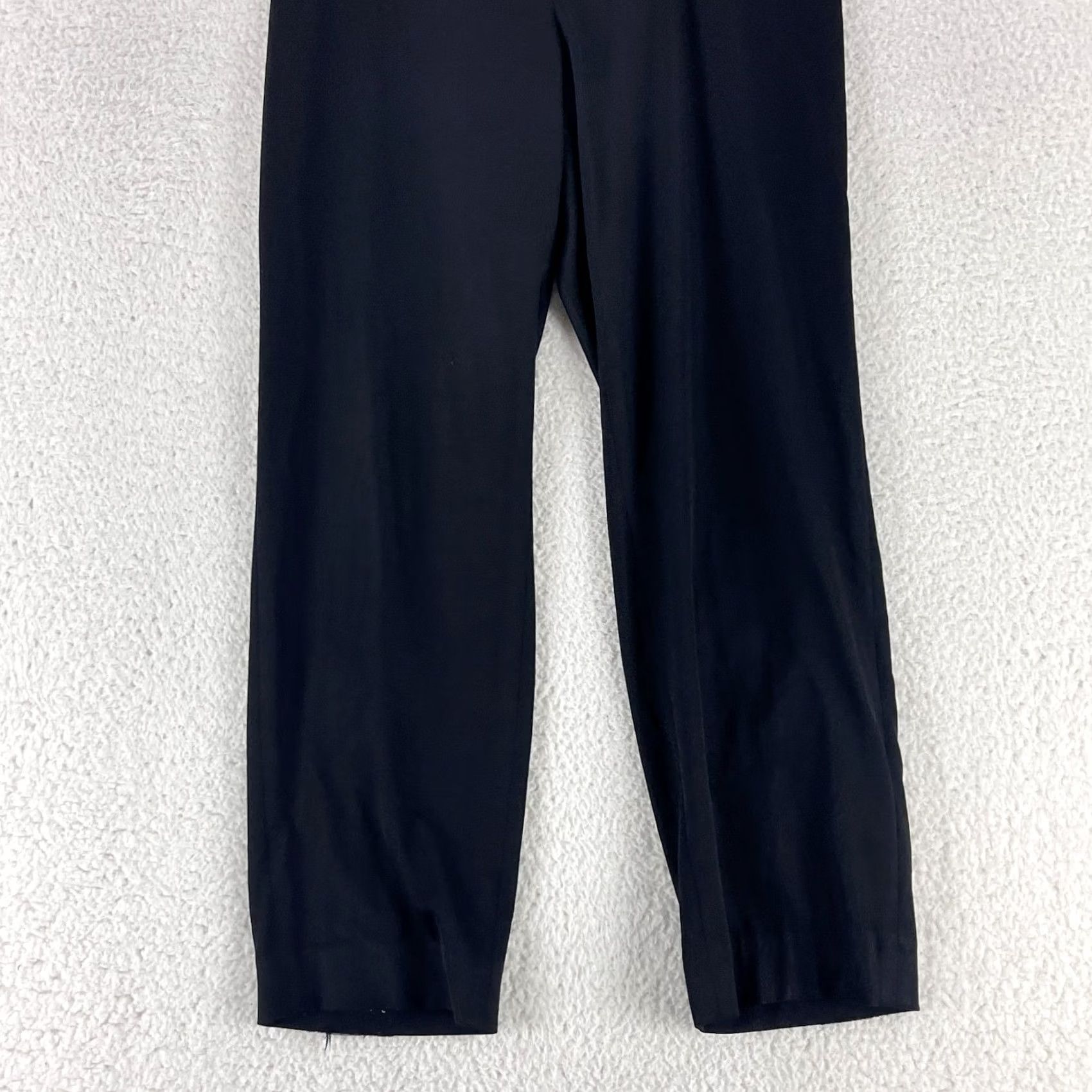 St. John St. John Dress Pants Womens Size 8 Black Straight Leg Wool Mid-Rise Side Zipper Size 30" / US 8 / IT 44 - 3 Thumbnail