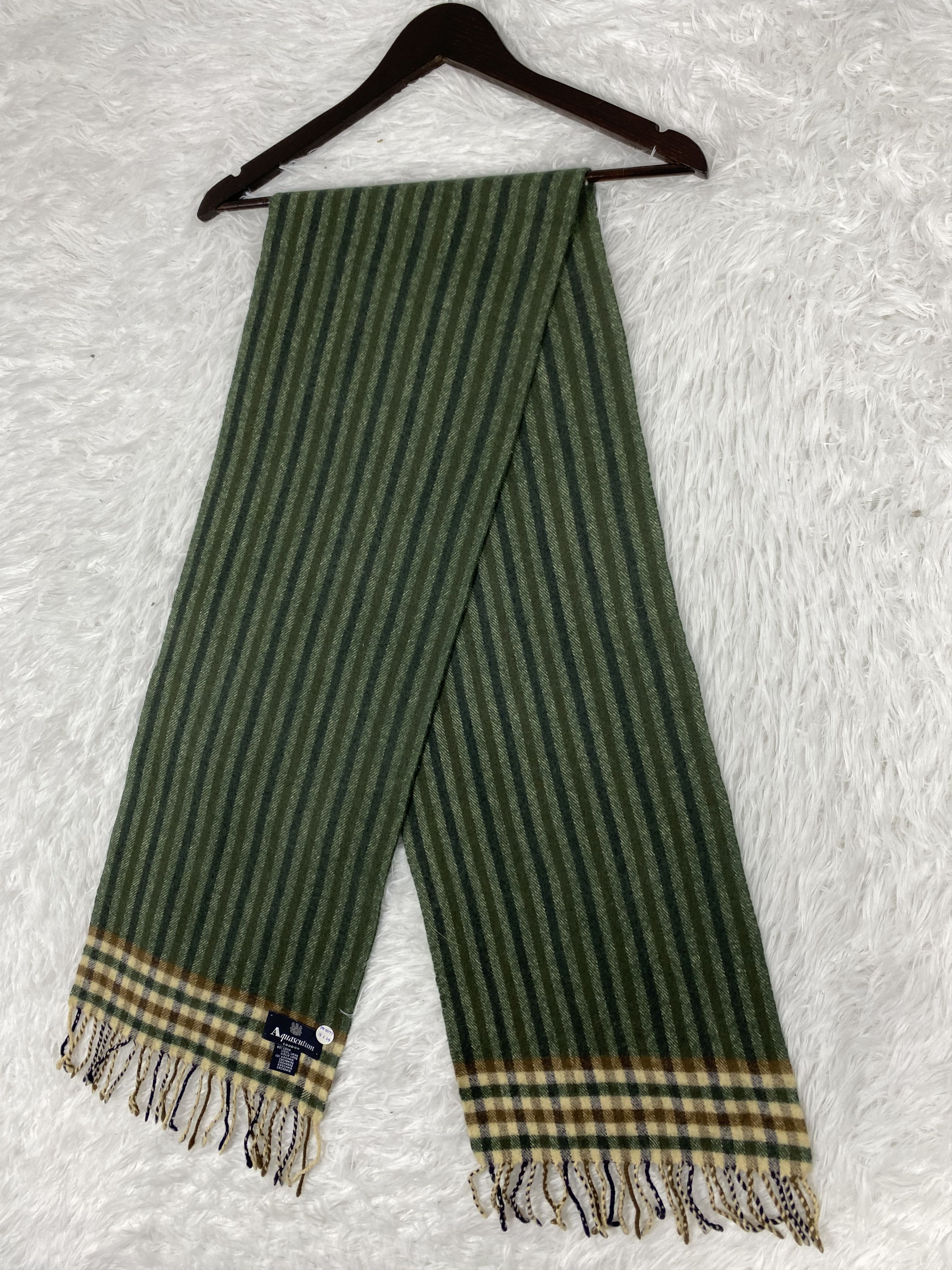 Aquascutum Vintage Aquascutum Scarf / Muffler Neckwear PM0077 Size ONE SIZE - 3 Thumbnail
