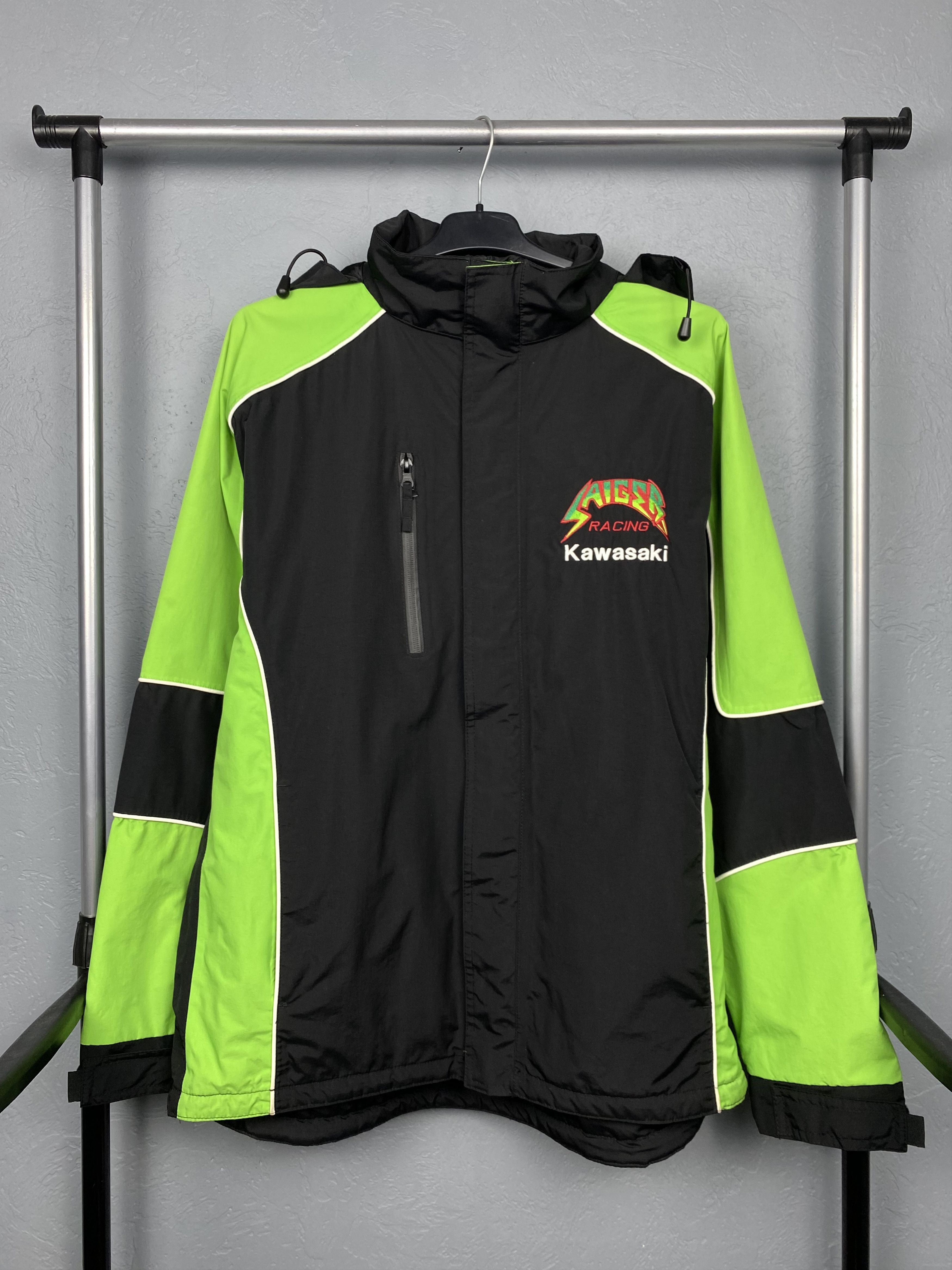 Kawasaki Team Vintage Japanese Saiger Moto Racing Jacket Y2K