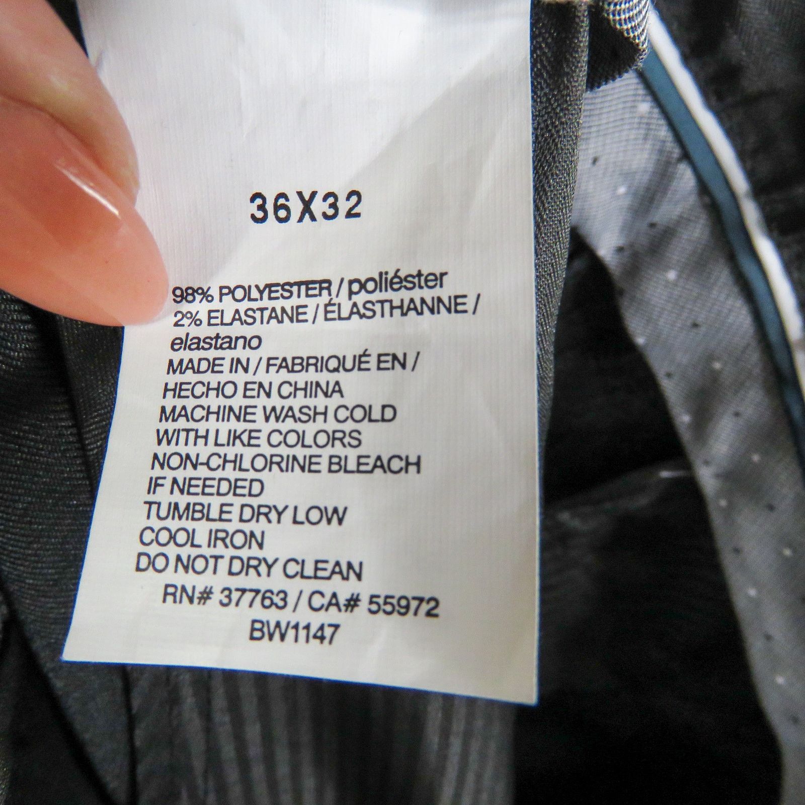 Perry Ellis Perry Ellis Portfolio Black Suit Pants Dress Pants 36x32 Size US 36 / EU 52 - 6 Thumbnail