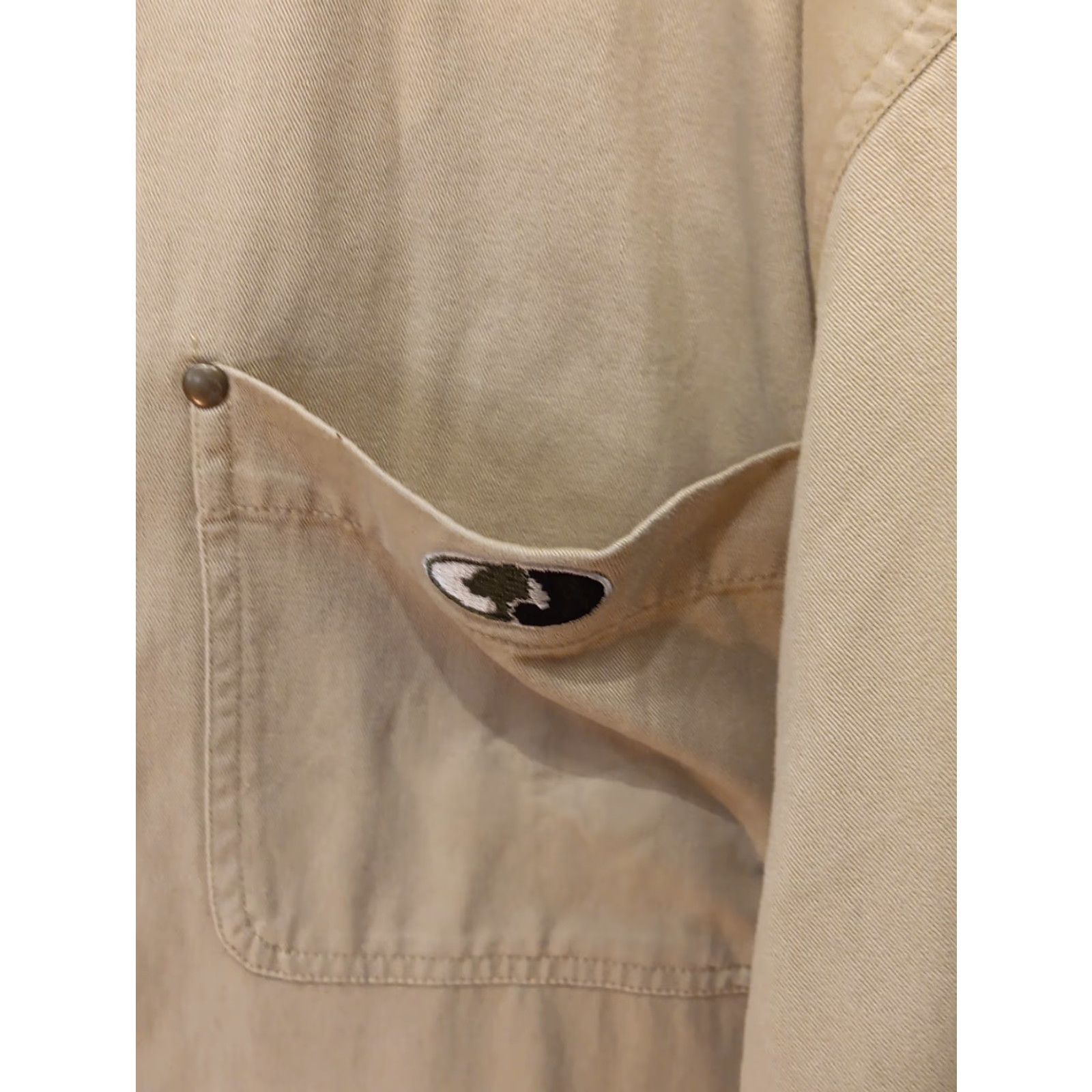 Vintage Mossy Oak Shirt-Jacket XL Beige Long Sleeve Button-Up Canvas Cotton Pocketed Regular Mens Size US XL / EU 56 / 4 - 5 Thumbnail